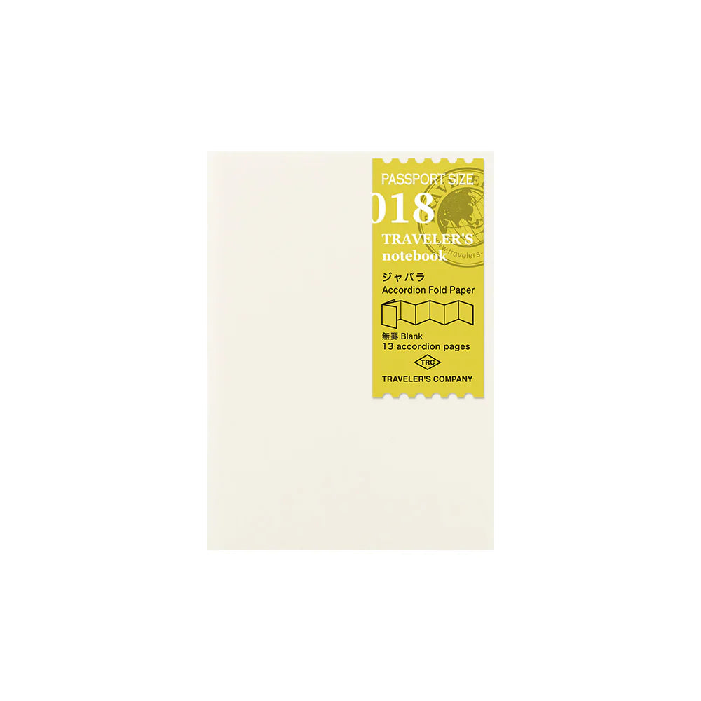 Traveler´s Company - Accordion Fold Paper Refill Passport Size