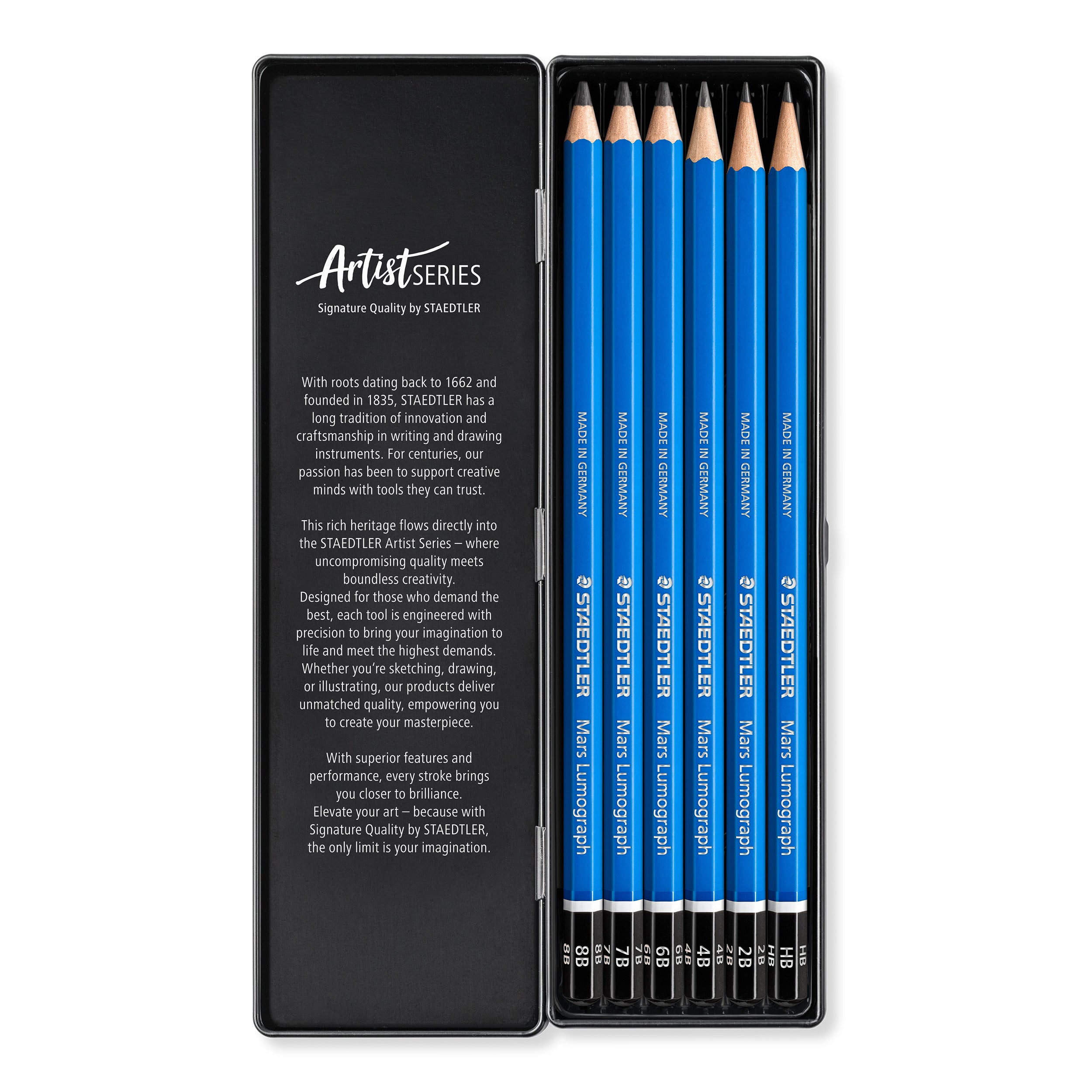 Staedtler Mars Lumograph tegneblyanter 6 stk