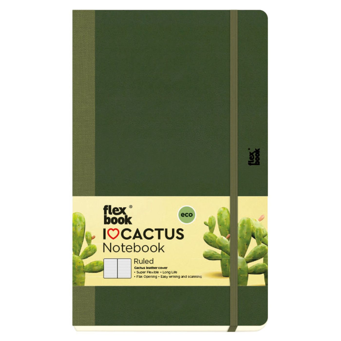 Flexbook I Love Cactus notesbog 13x21 cm – linjeret