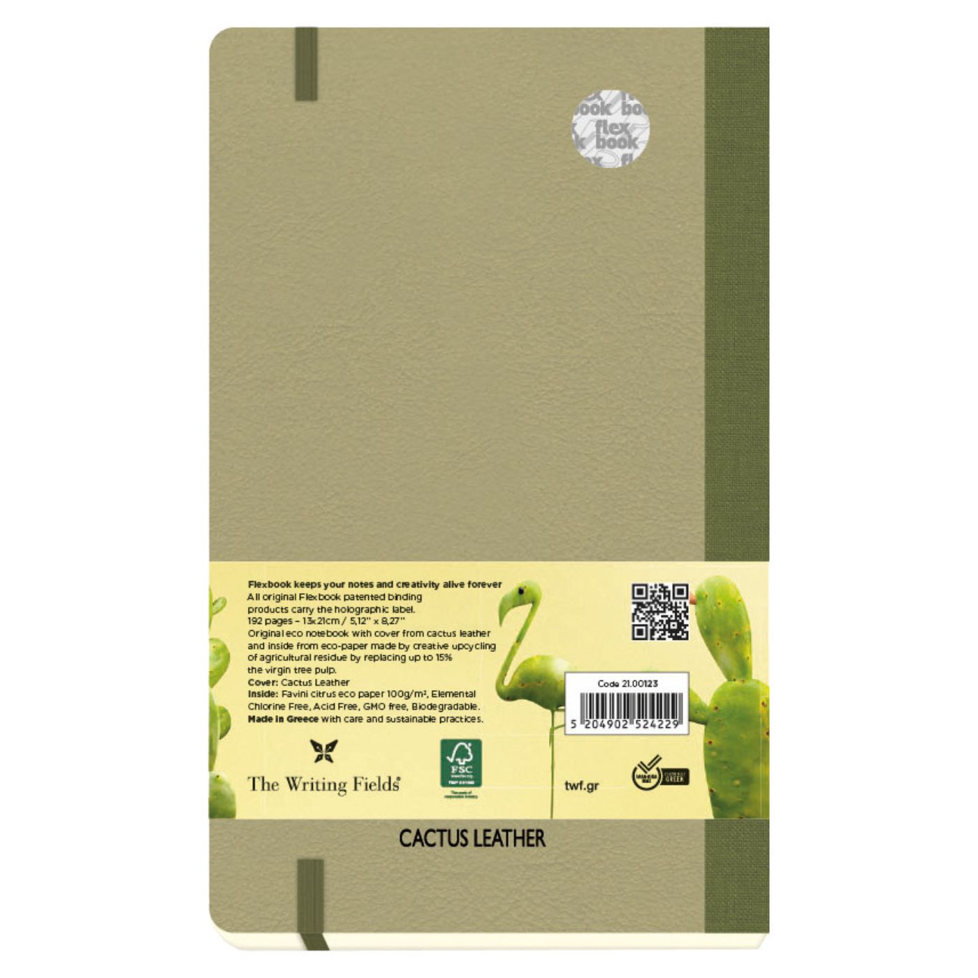 Flexbook I Love Cactus notesbog 13x21 cm – linjeret