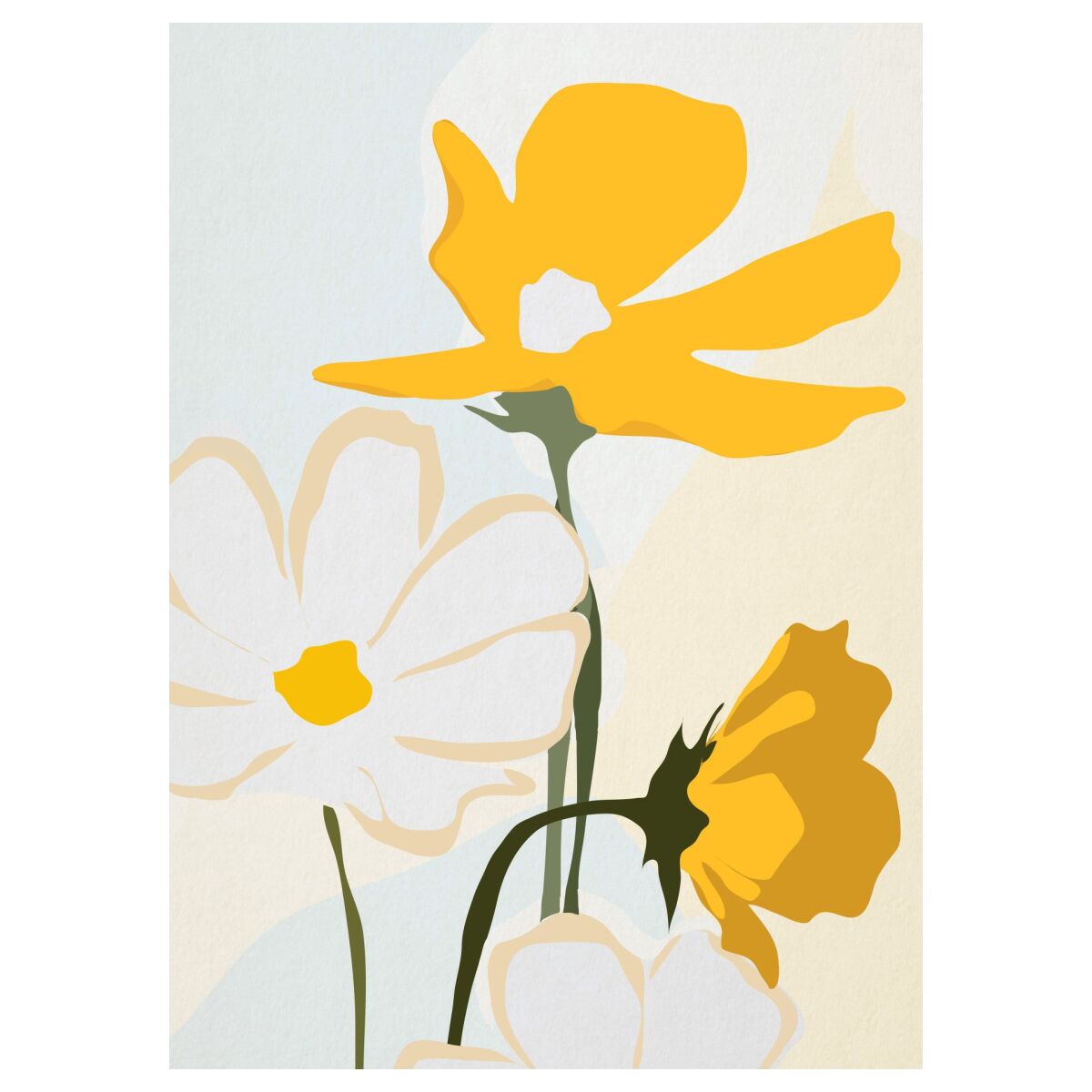Affordable Art Prints x ThingDesign Yellow Flowers - A5