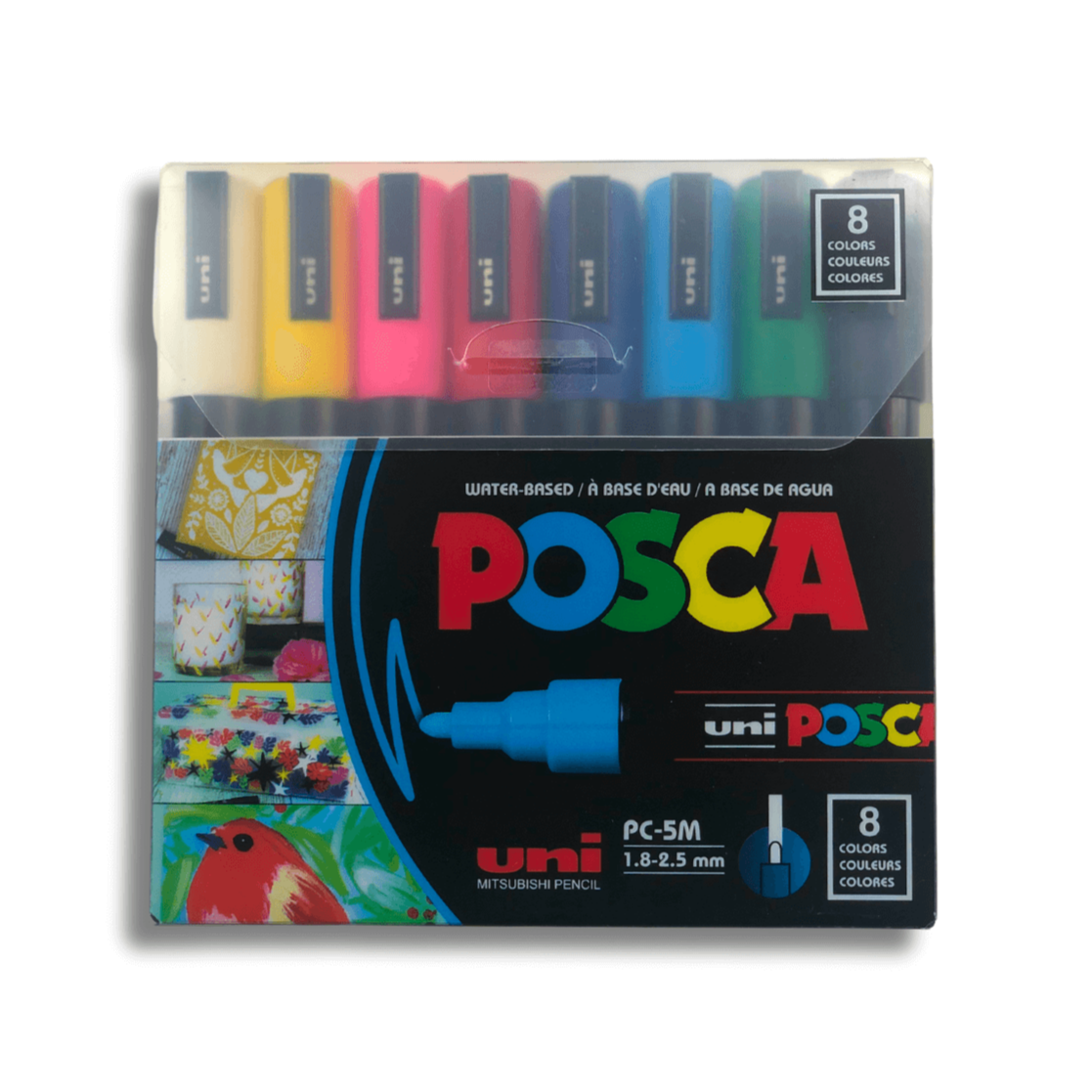 Posca sæt PC-5M, 1,8 - 2,5mm. 8 stk