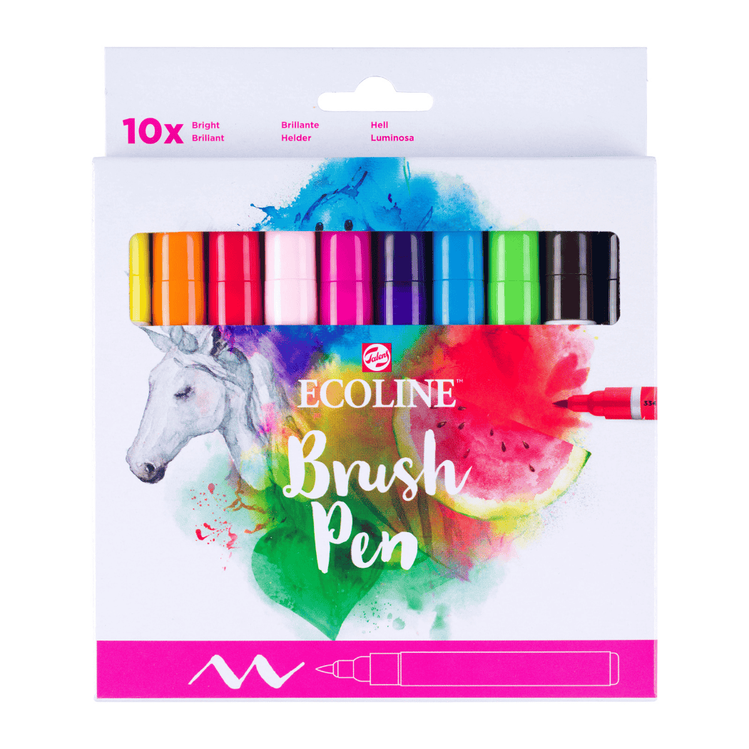 ECOLINE Brush Pen Sæt 10 stk. Bright