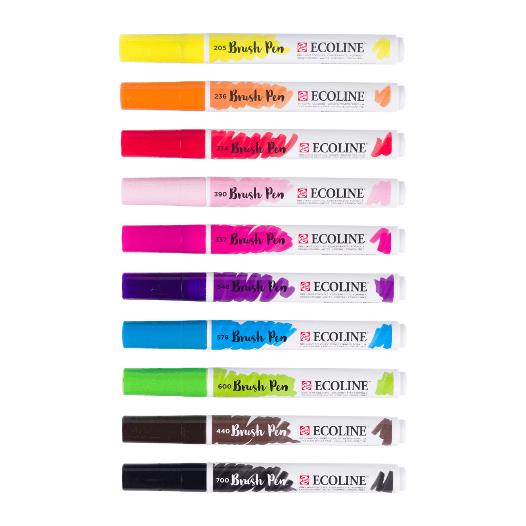 ECOLINE Brush Pen Sæt 10 stk. Bright