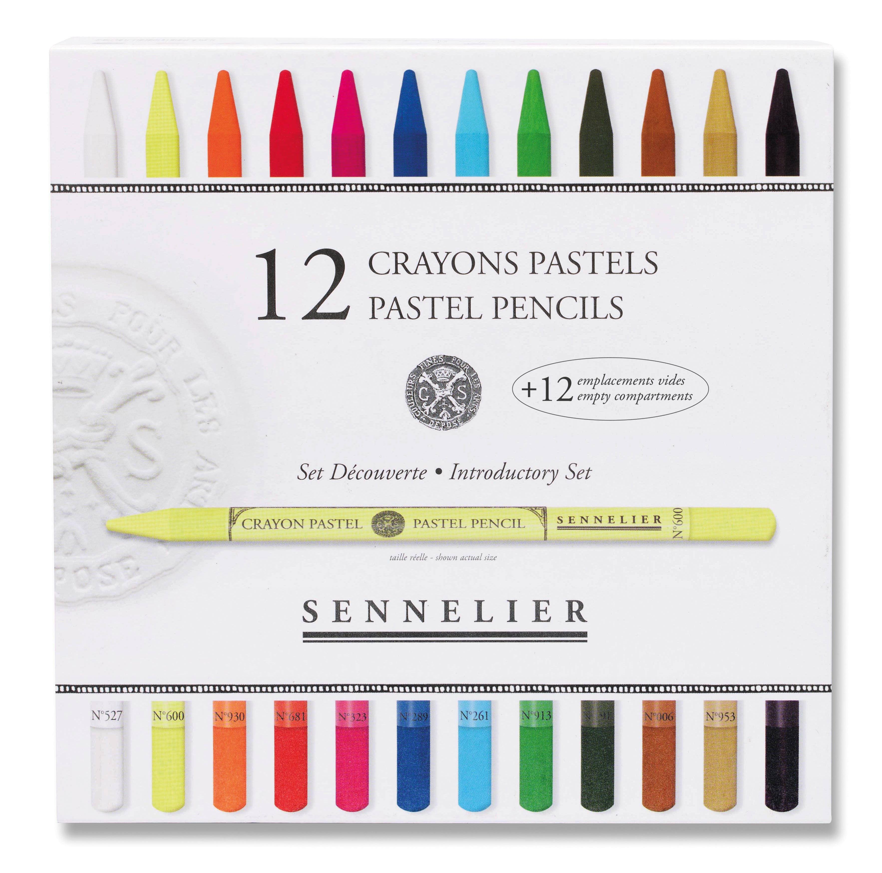 Sennelier Pastel Pencil Sæt 12 stk. + 12 tomme