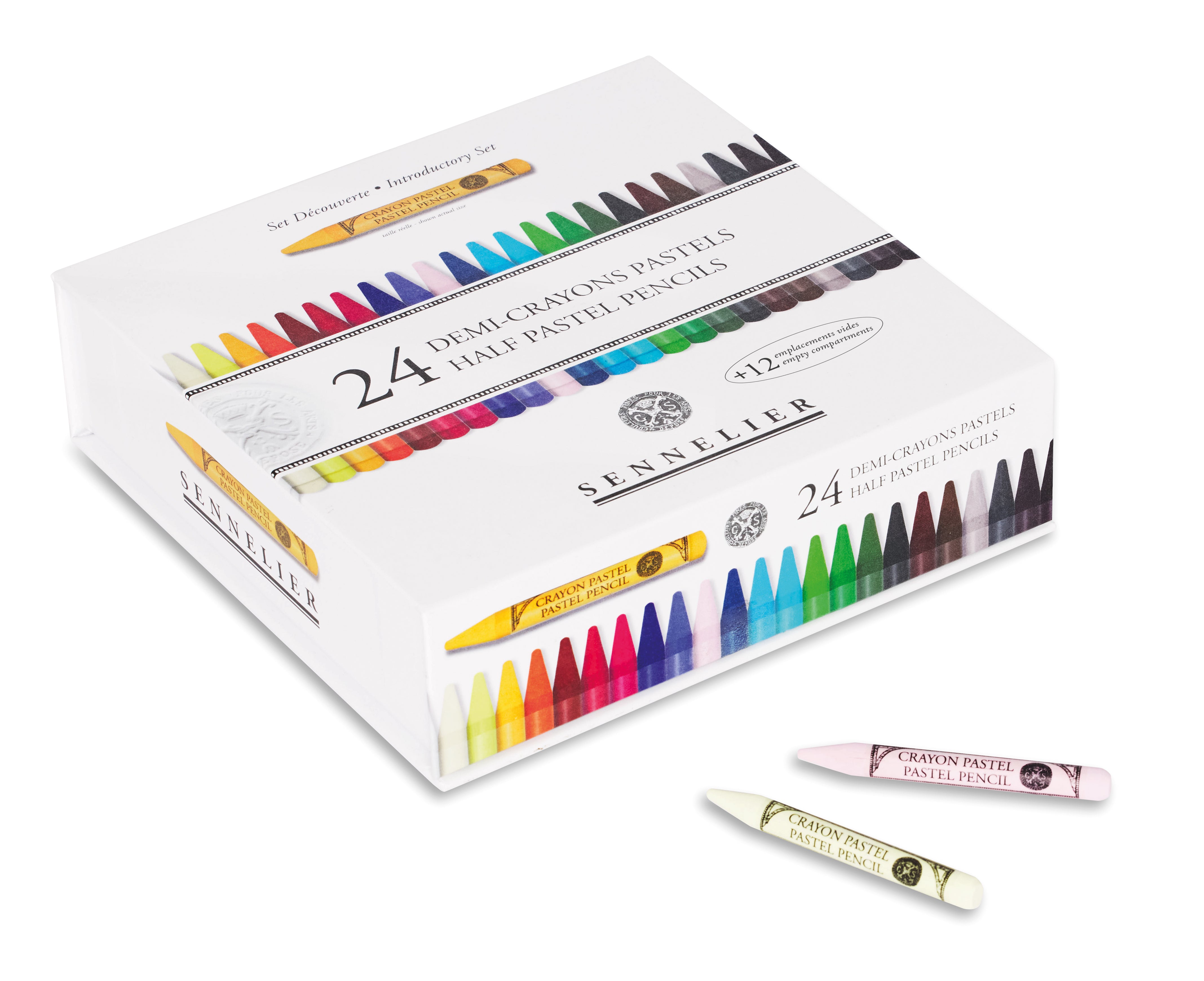 Sennelier Pastel Pencil Sæt 24 stk. halve + 12 tomme