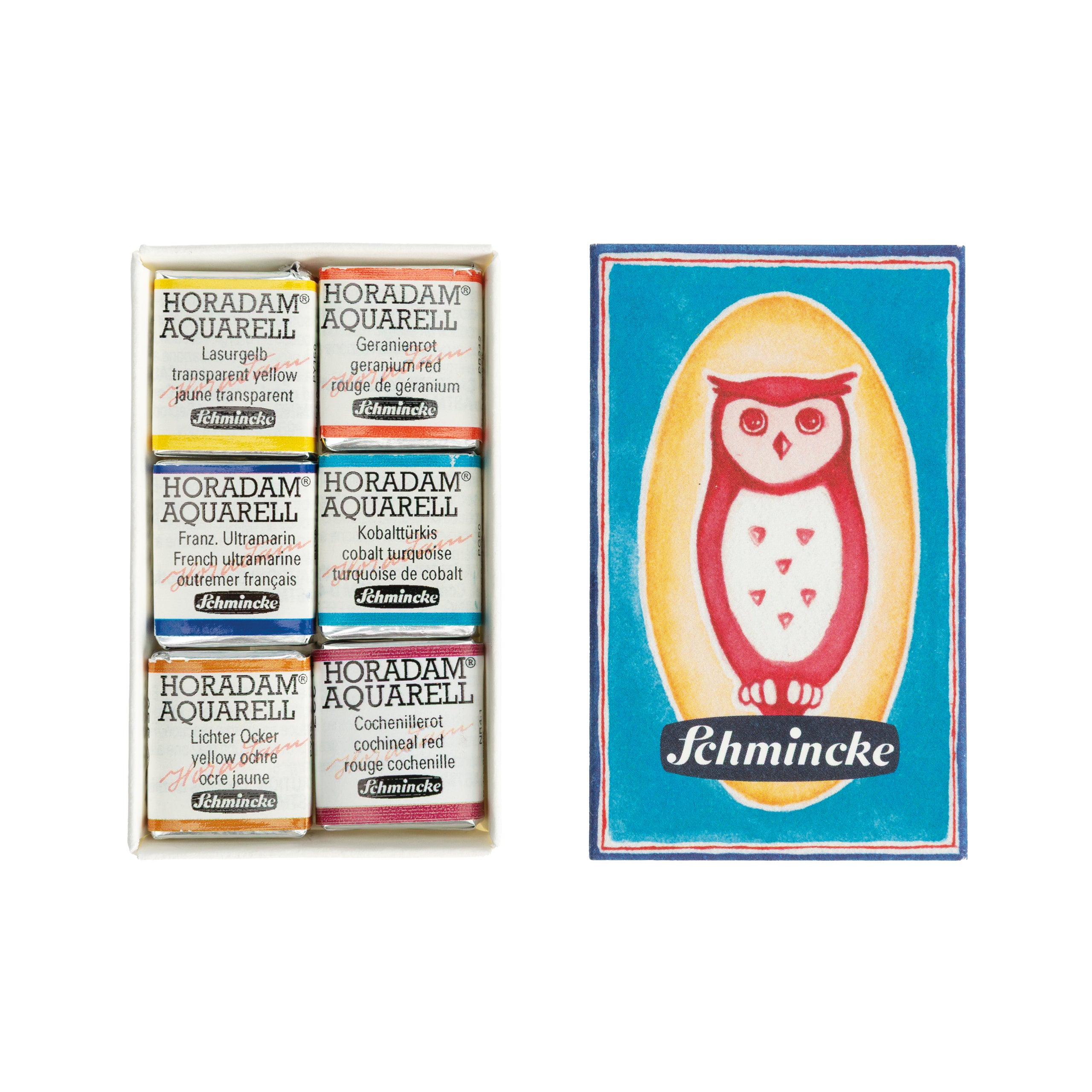 Schmincke Horadam Akvarelsæt 6 stk. ½ pans Matchbox