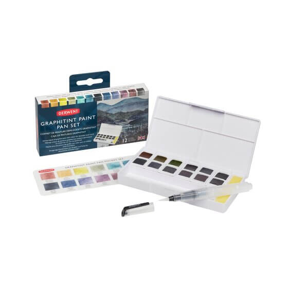 Derwent Graphitint Paint Pan Set 12 pans Derwent Pan sæt (Flere varianter)