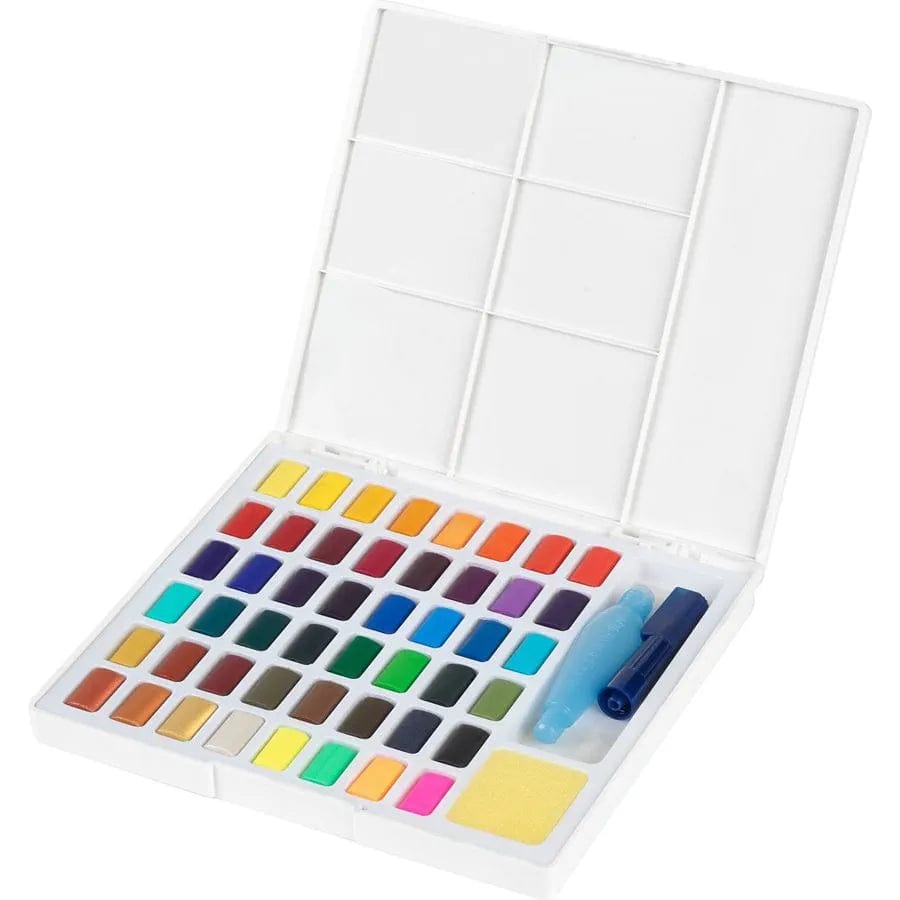 Faber-Castell Akvarelmaling Faber-Castell Goldfaber sæt 48 stk. Watercolors incl. water brush