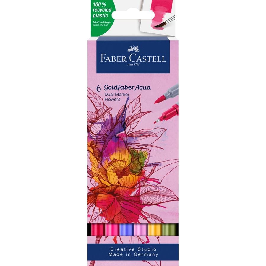 Faber-Castell Faber-Castell Goldfaber Aqua Dual markers Flower 6 ass