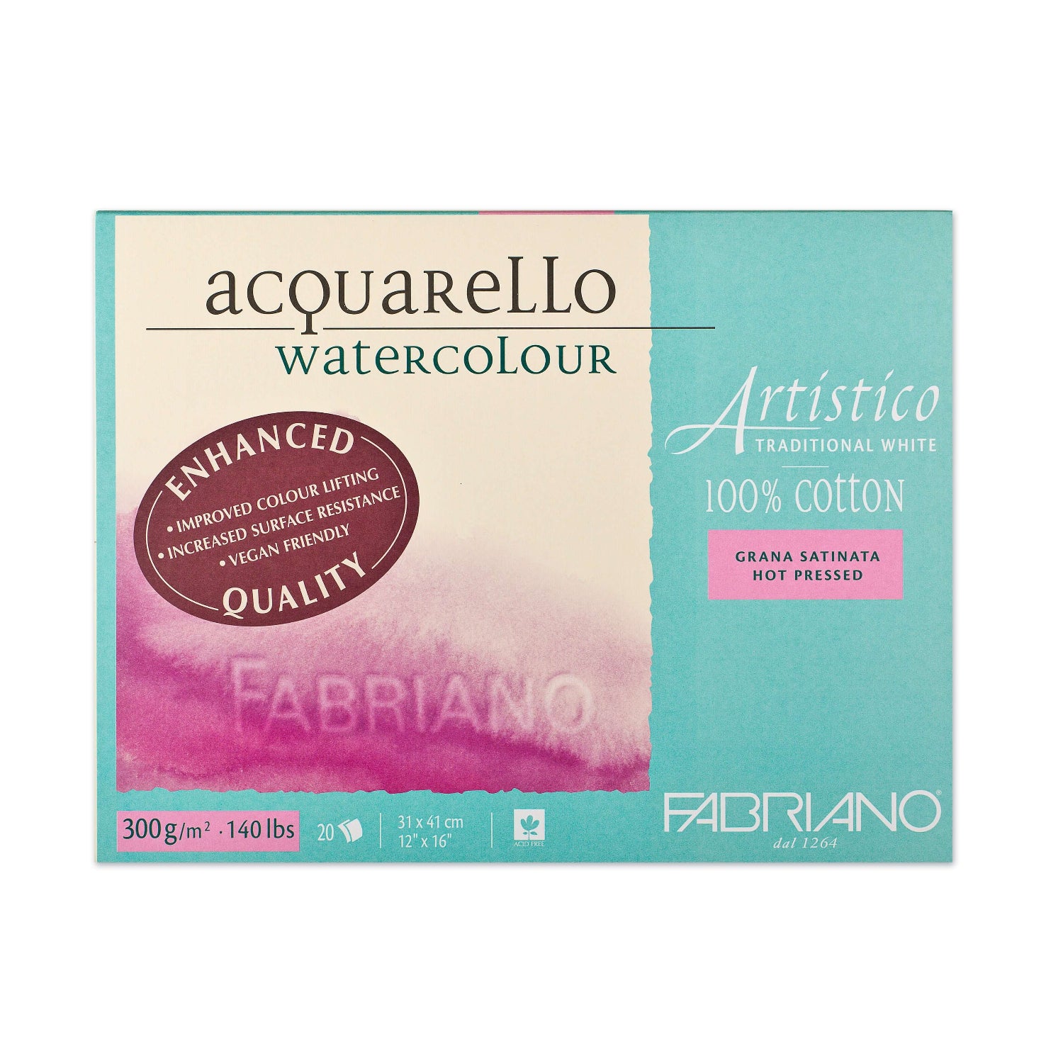 Fabriano Papir 31x41 cm Traditional White Fabriano Hot Pressed