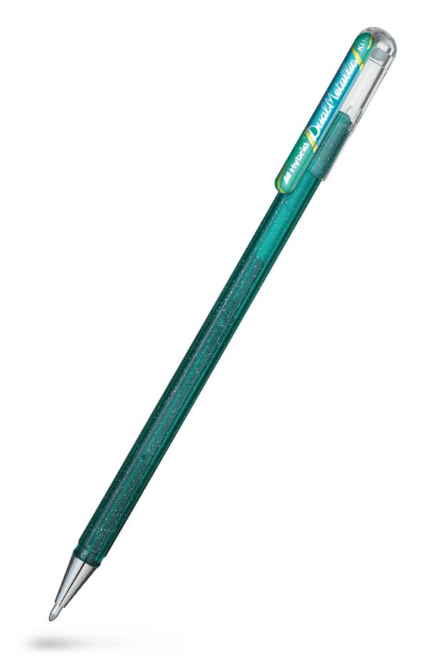 PENTEL K110 Hybrid Dual Metallic Gelroller Grøn/Metallic blå