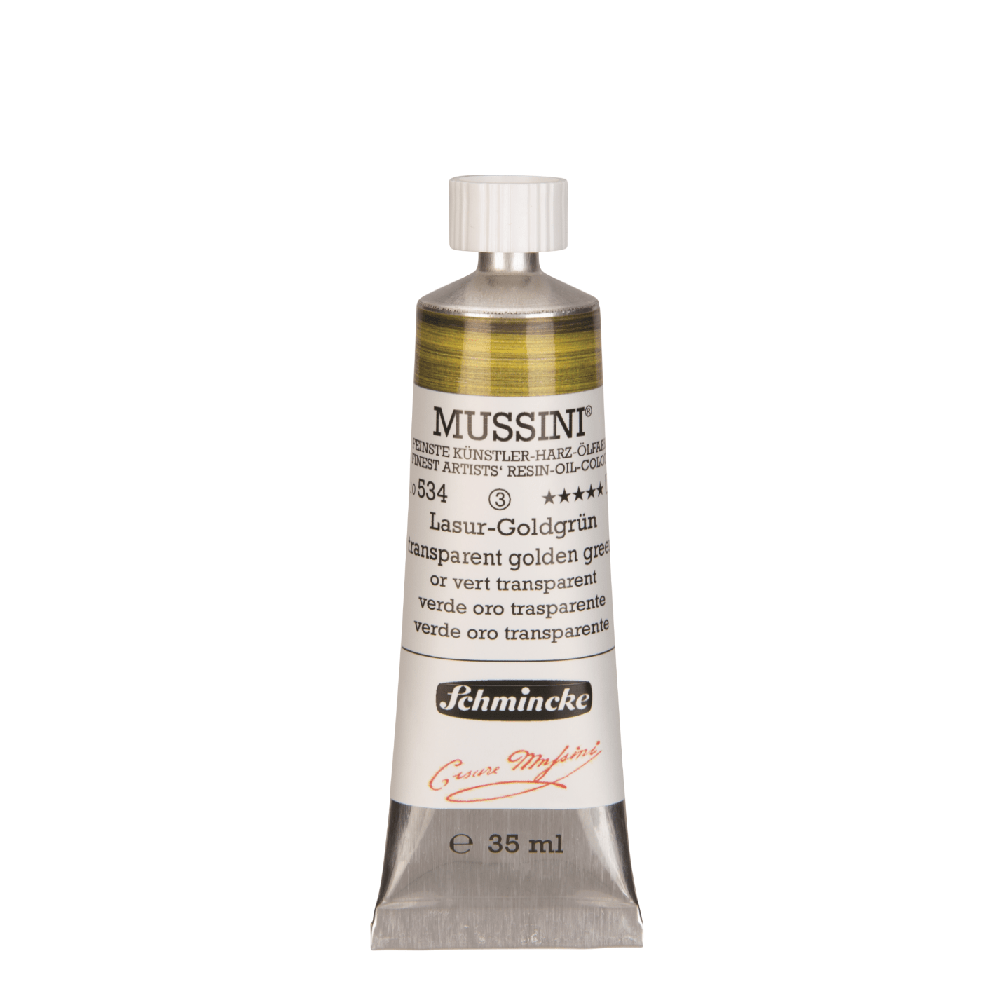 Schmincke Mussini 35ml Transparent Golden Green