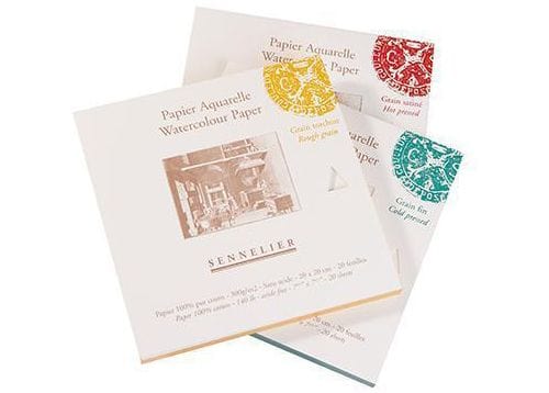 Sennelier Akvarelpapir Sennelier Rød Akvarelblok, Hot Pressed