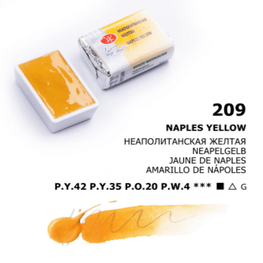 White Nights Akvarelmaling Naples Yellow