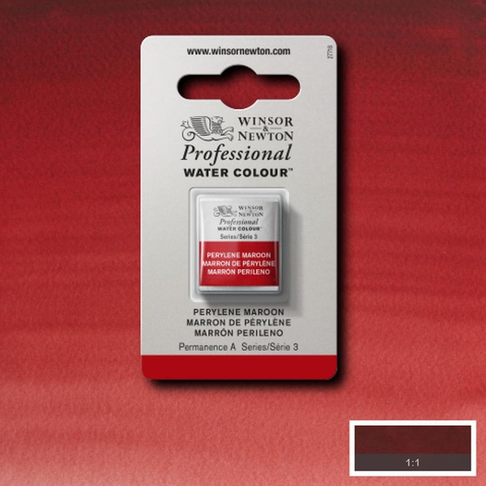 Winsor Newton 1/2 pans Perylene Maroon