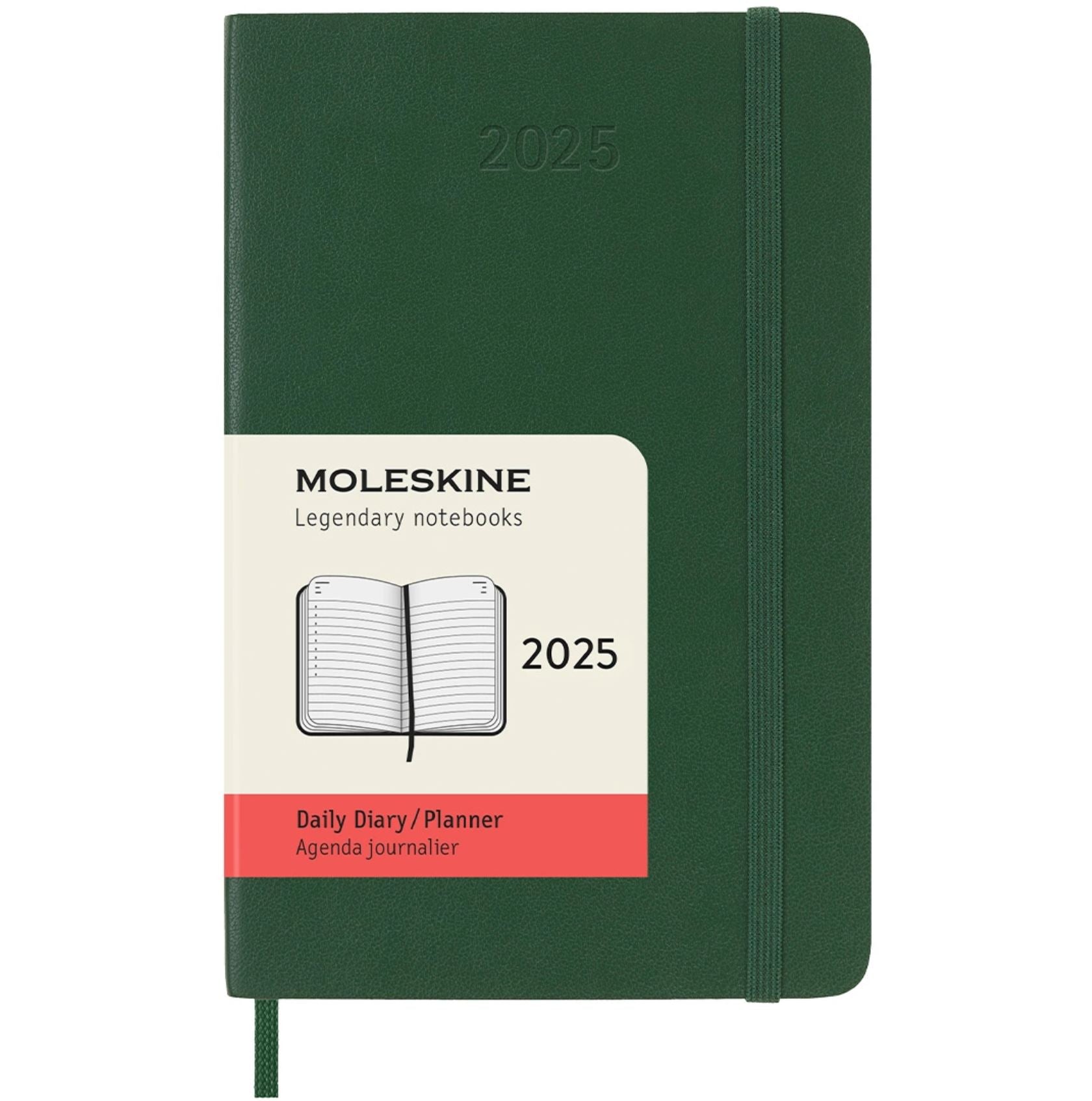 Moleskine Classic Hard 12M Daily Large Myrtle Green 2025