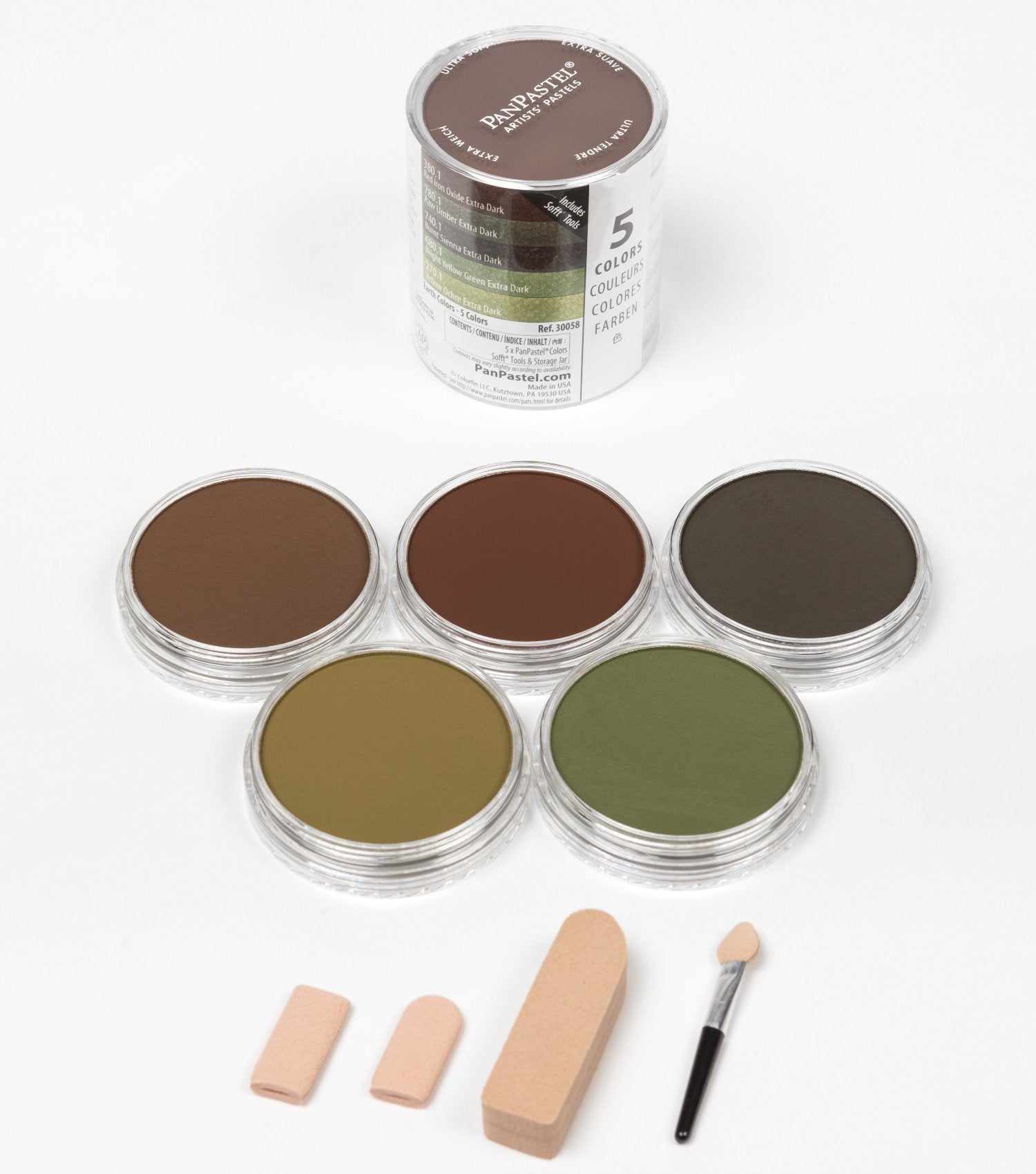 PANPASTEL extra dark earth colors sæt med 5 farver