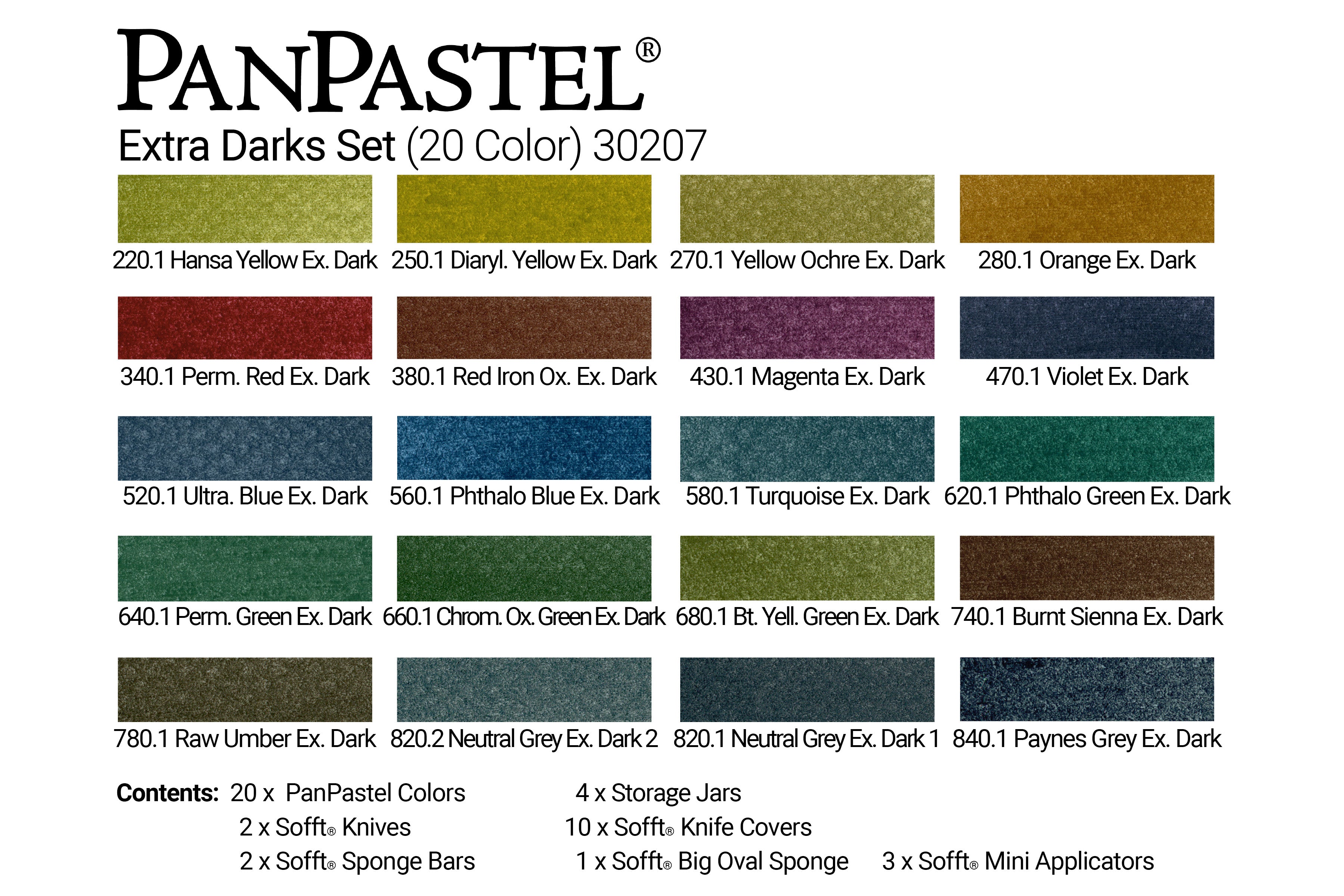 PANPASTEL set 20 st. 30207 Ex. Mörka nyanser