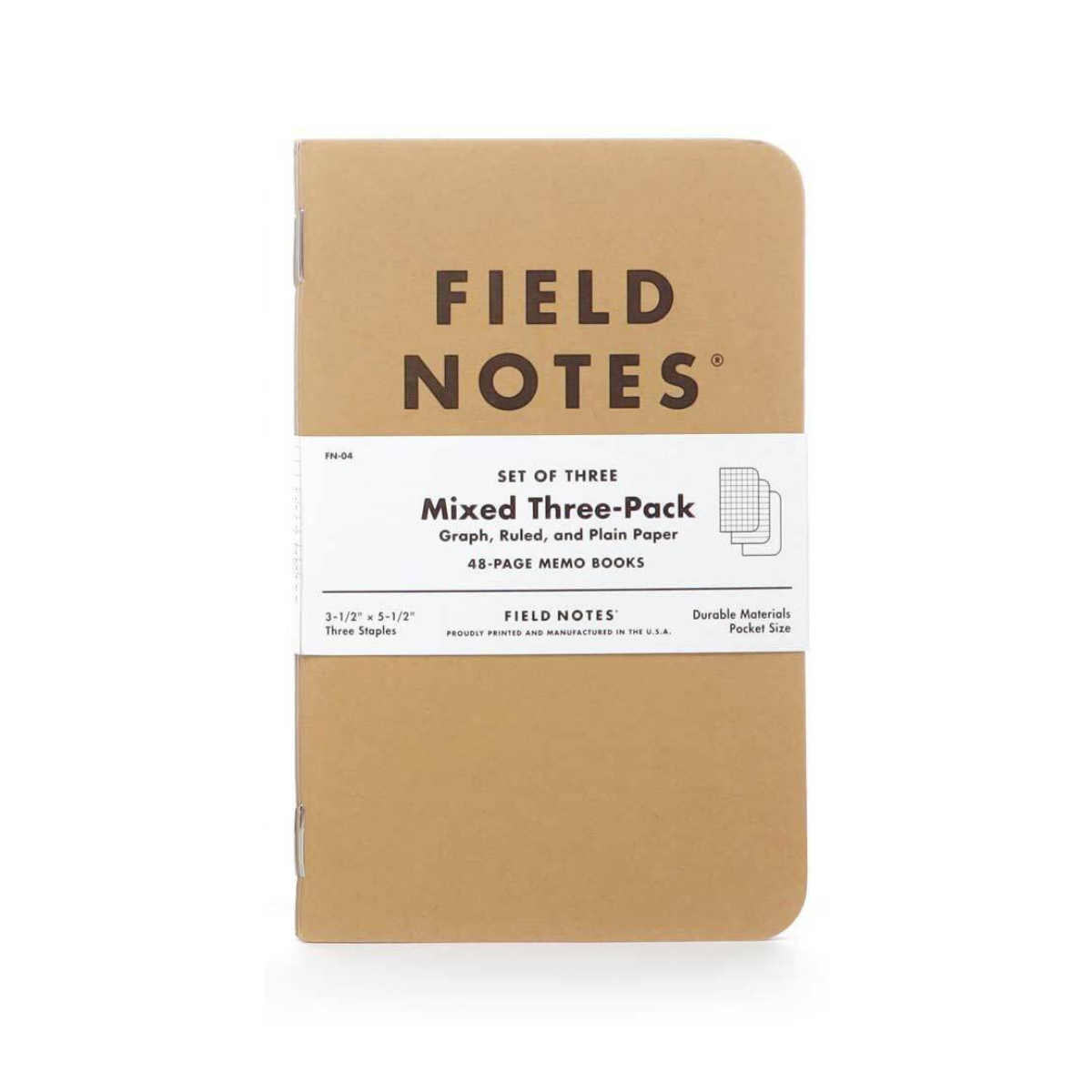 Field Notes - Original Kraft, Mixed Mixed 3-Pak