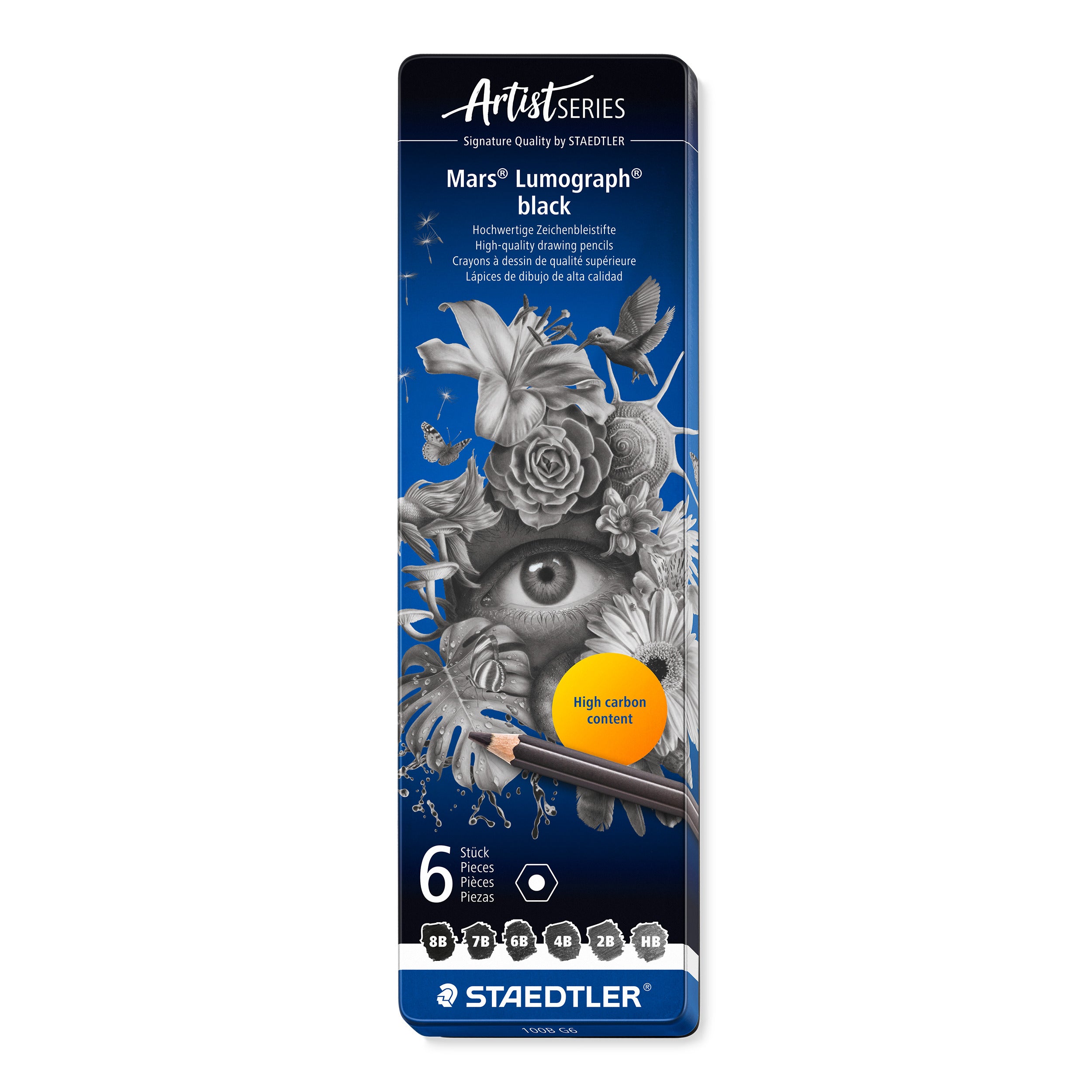 Staedtler Mars lumograph Black sæt med 6 stk