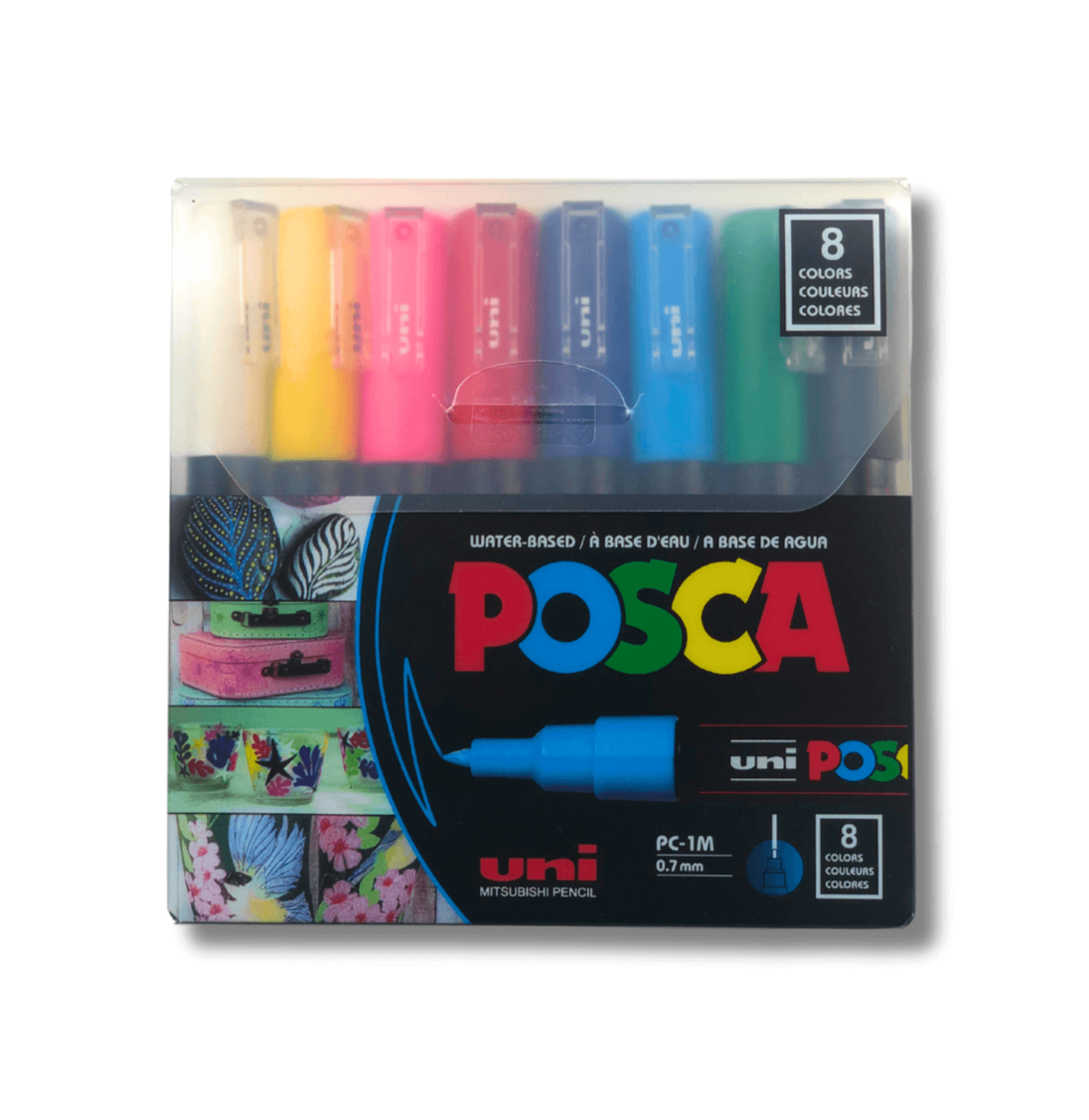 Posca sæt PC-1M, 0,7mm. 8 stk