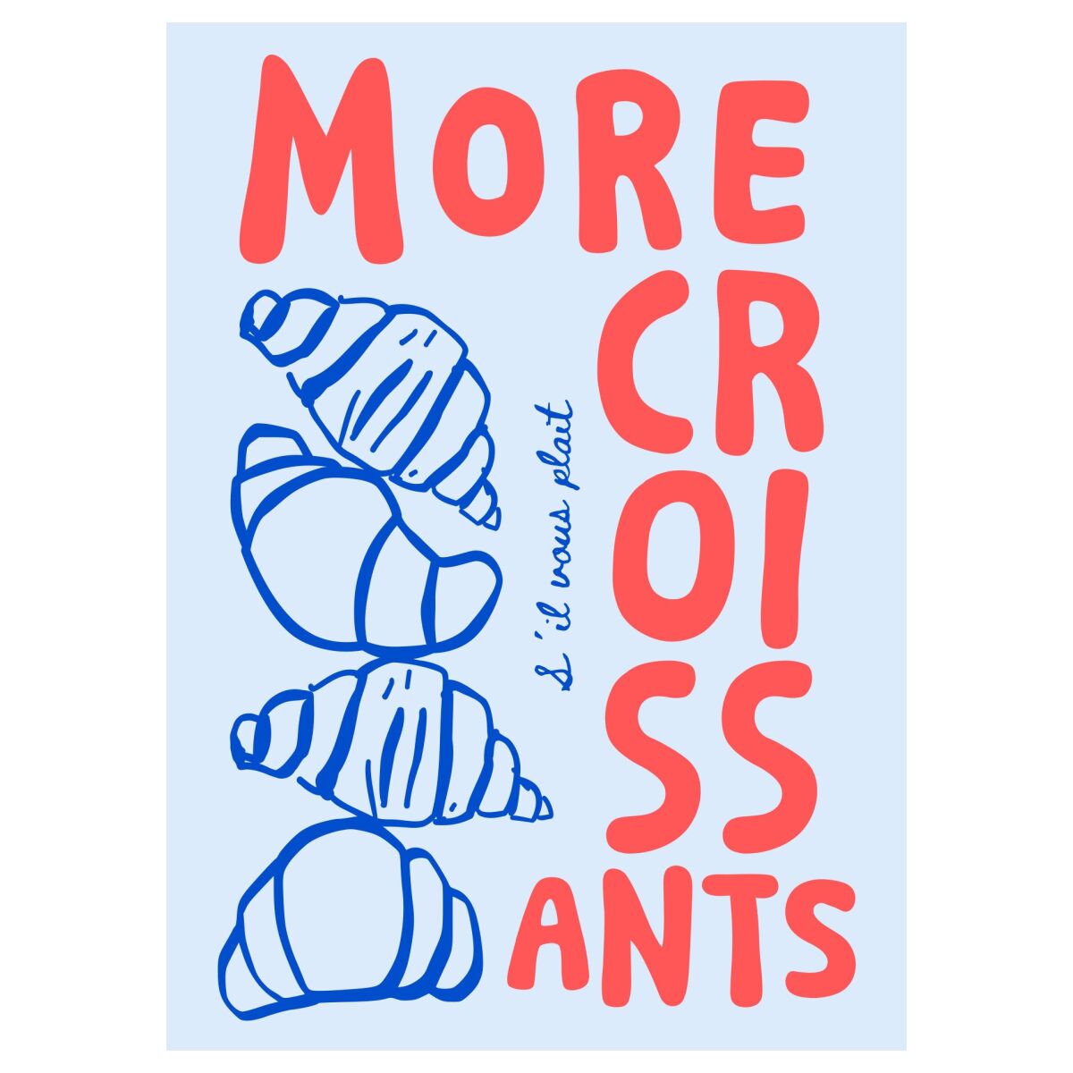 More Croissant - light blue/red