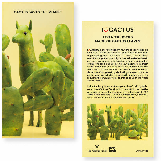 Flexbook I Love Cactus notesbog 13x21 cm – linjeret