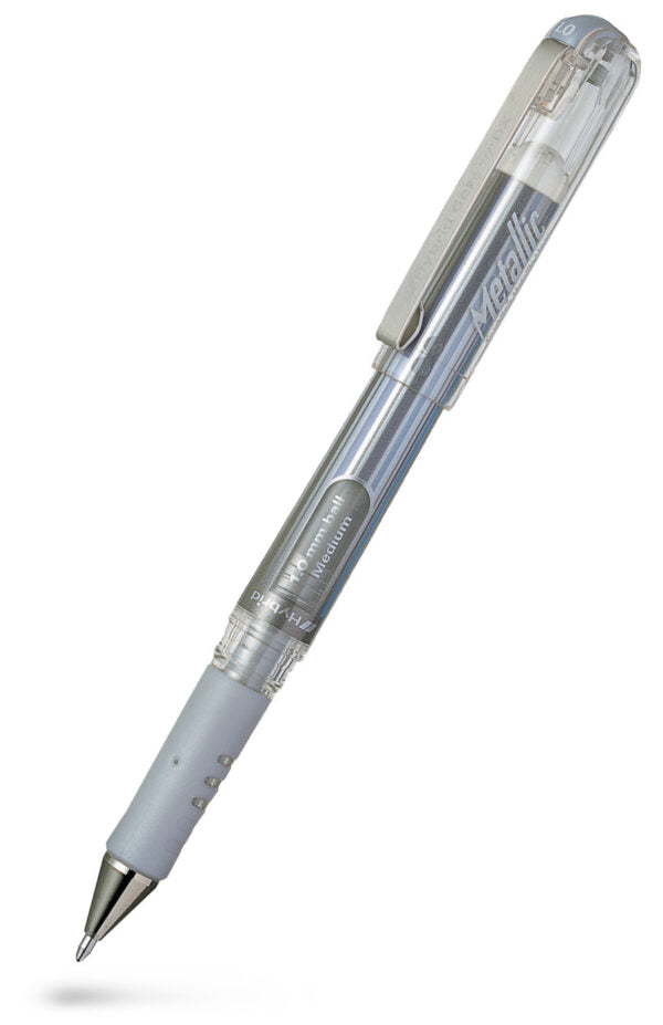 PENTEL Hybrid Gel Grip DX Metallic Sølv