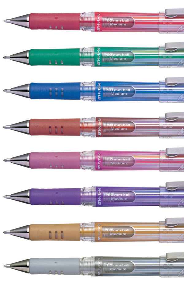 PENTEL Hybrid Gel Grip DX Metallic - ekstra billede (alle farver)