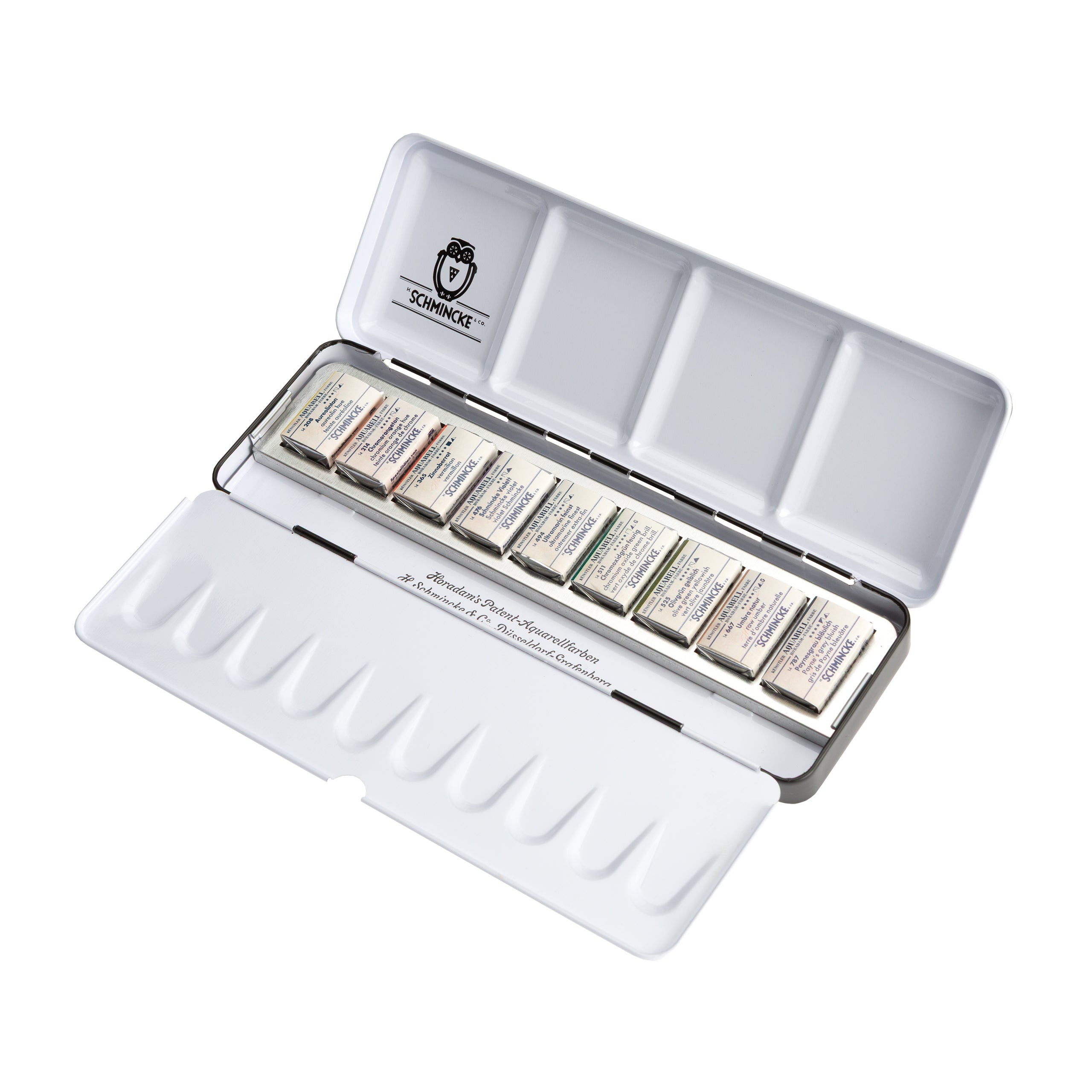 Schmincke Horadam Watercolor Set 9 x 1/1 pans Retro Technical Colours