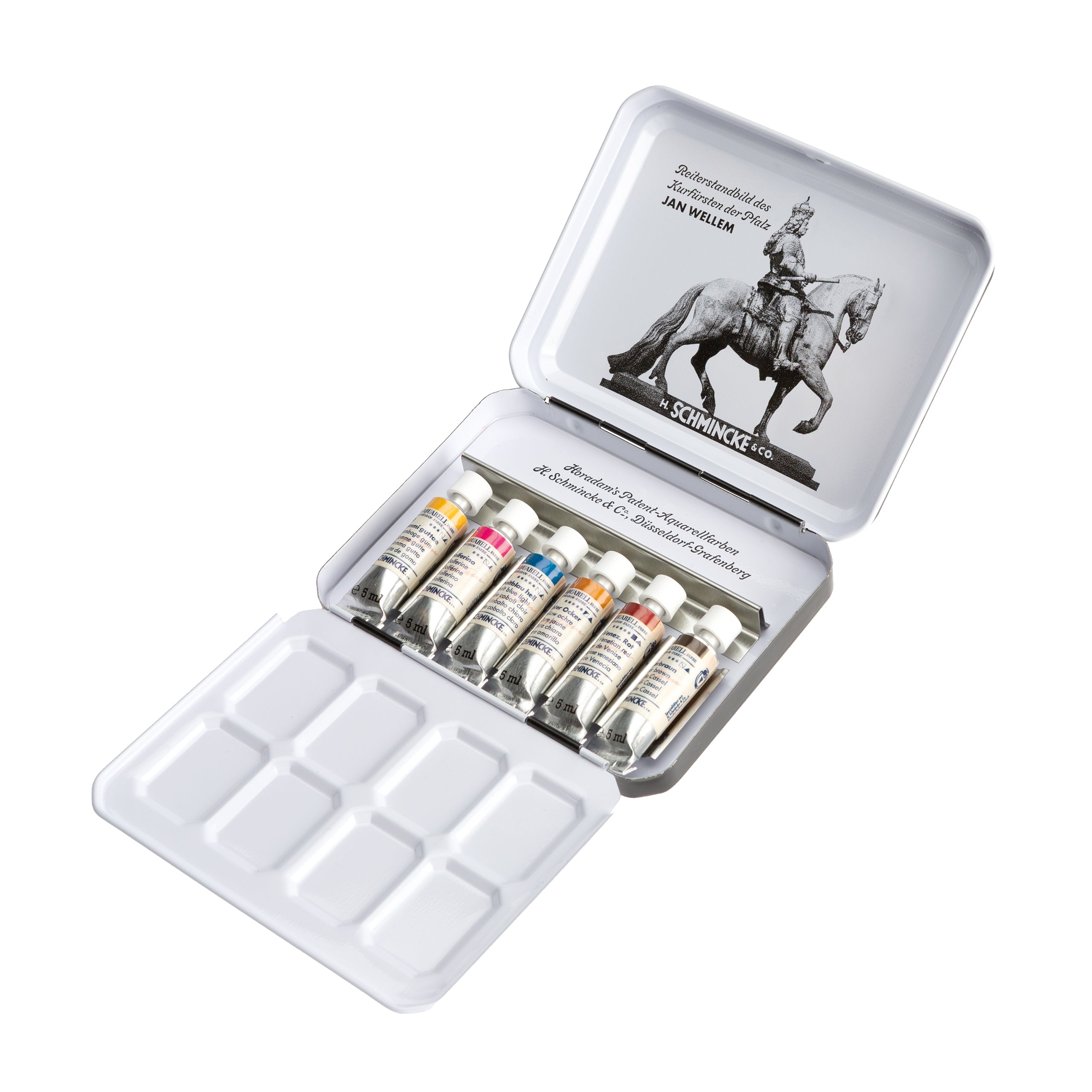 Schmincke Horadam Akvarellfärg Set 6 x 5 ml. Retro Jan Wellem