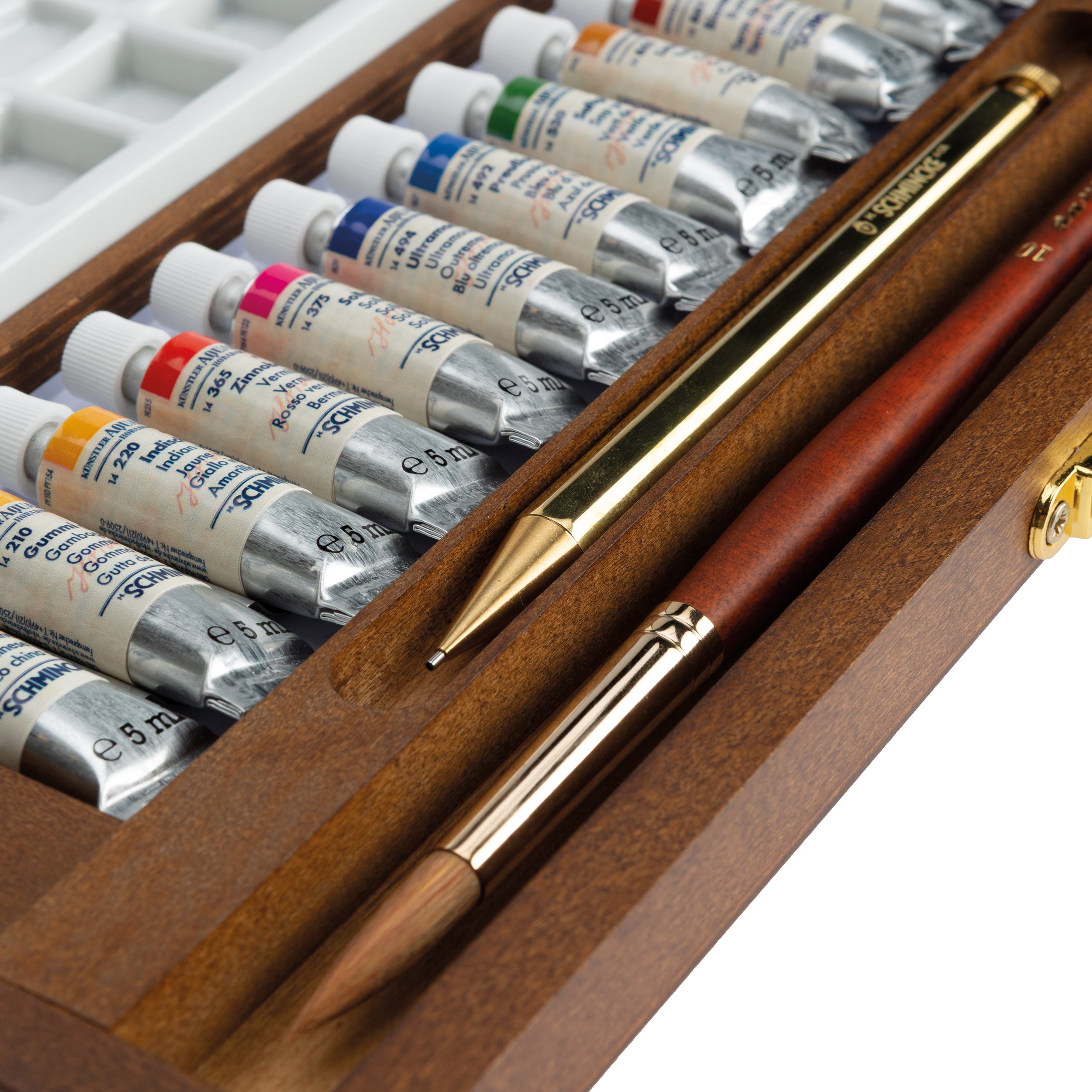 Schmincke Horadam Akvarellfärg Set 12 x 5ml Retro Lyxig Träask