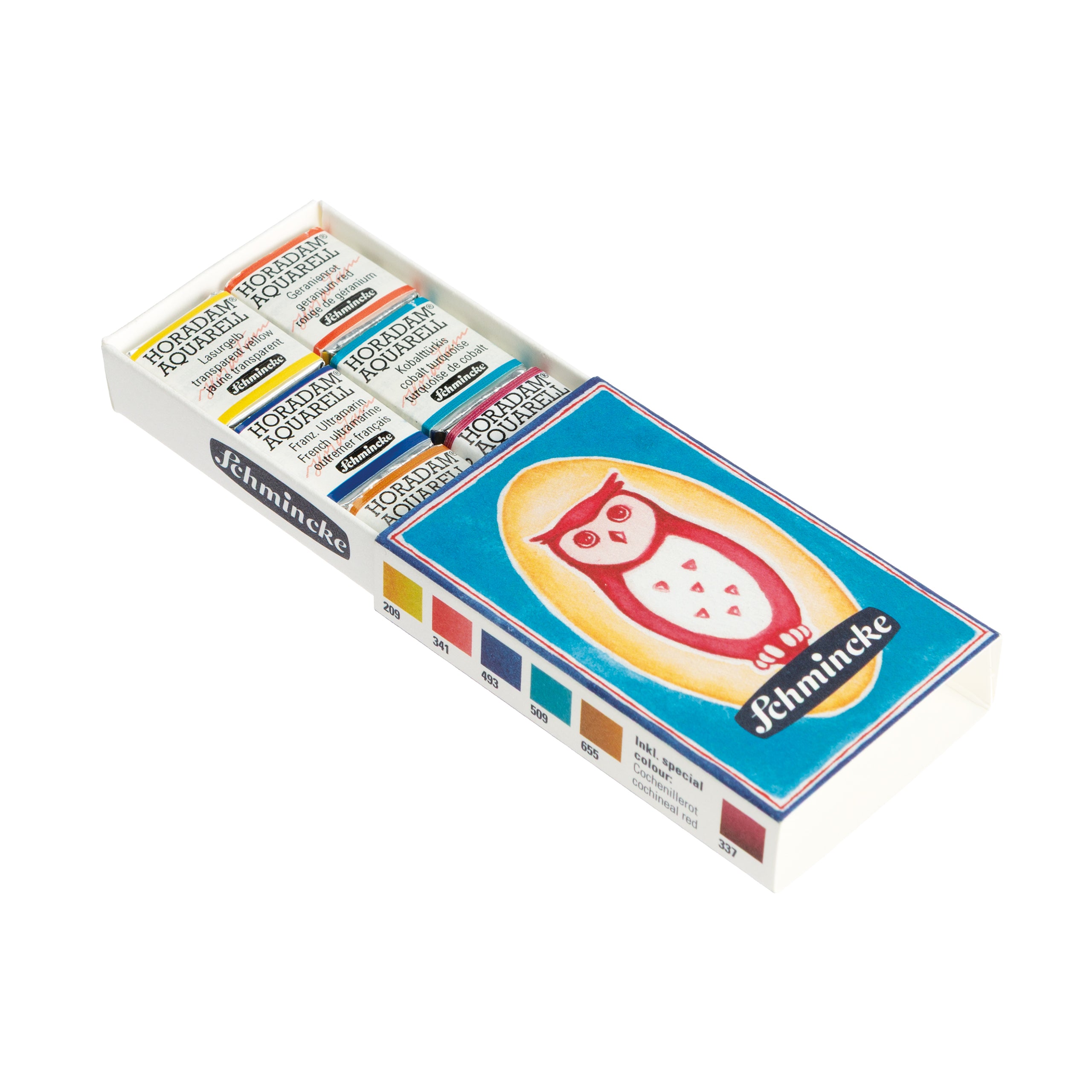 Schmincke Horadam Watercolour Set 6 st. ½ pans Matchbox