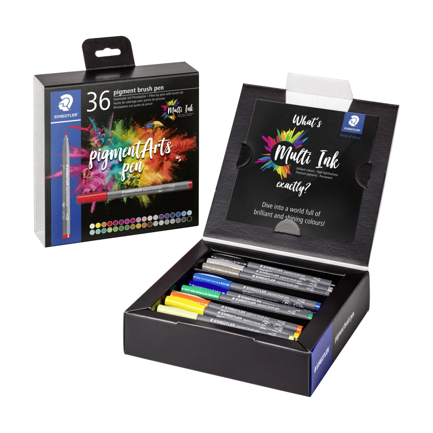 Staedtler Pigment brush pen sæt 36 stk.
