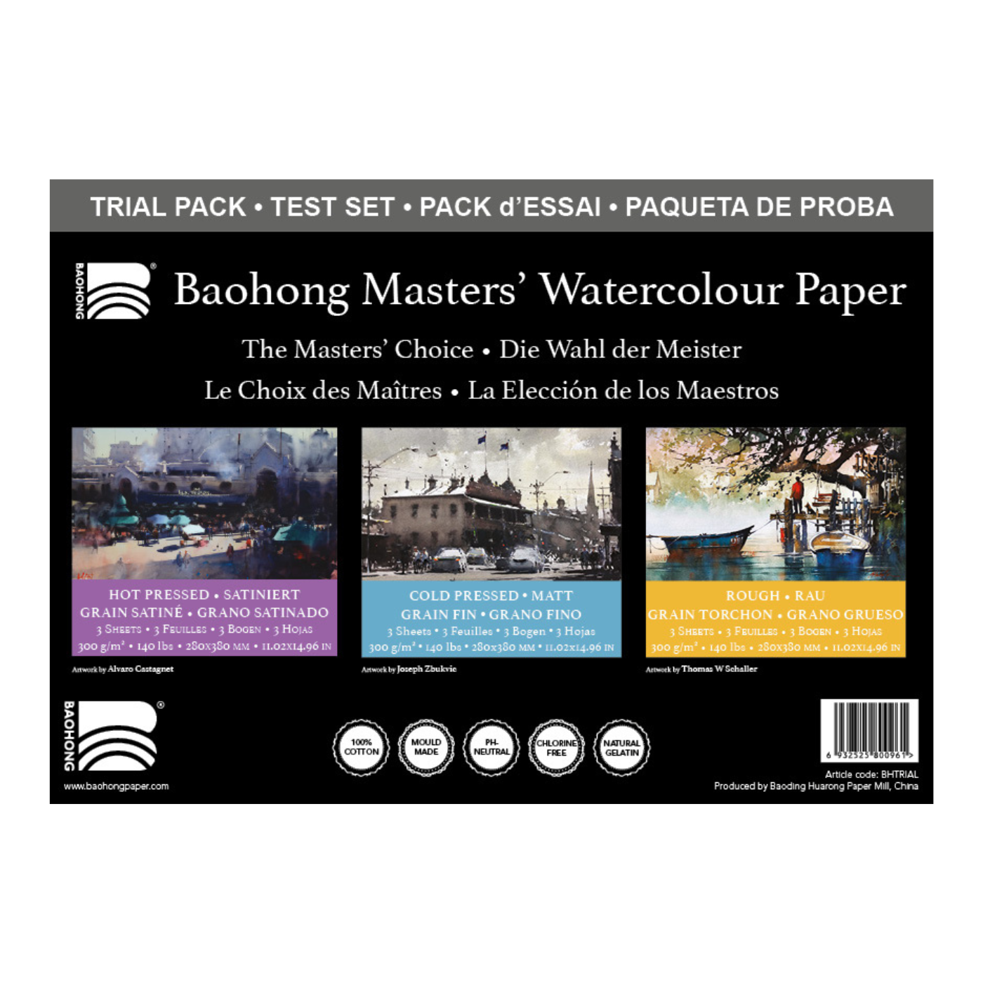 Baohong Masters provpaket – 9 ark, 280x380 mm