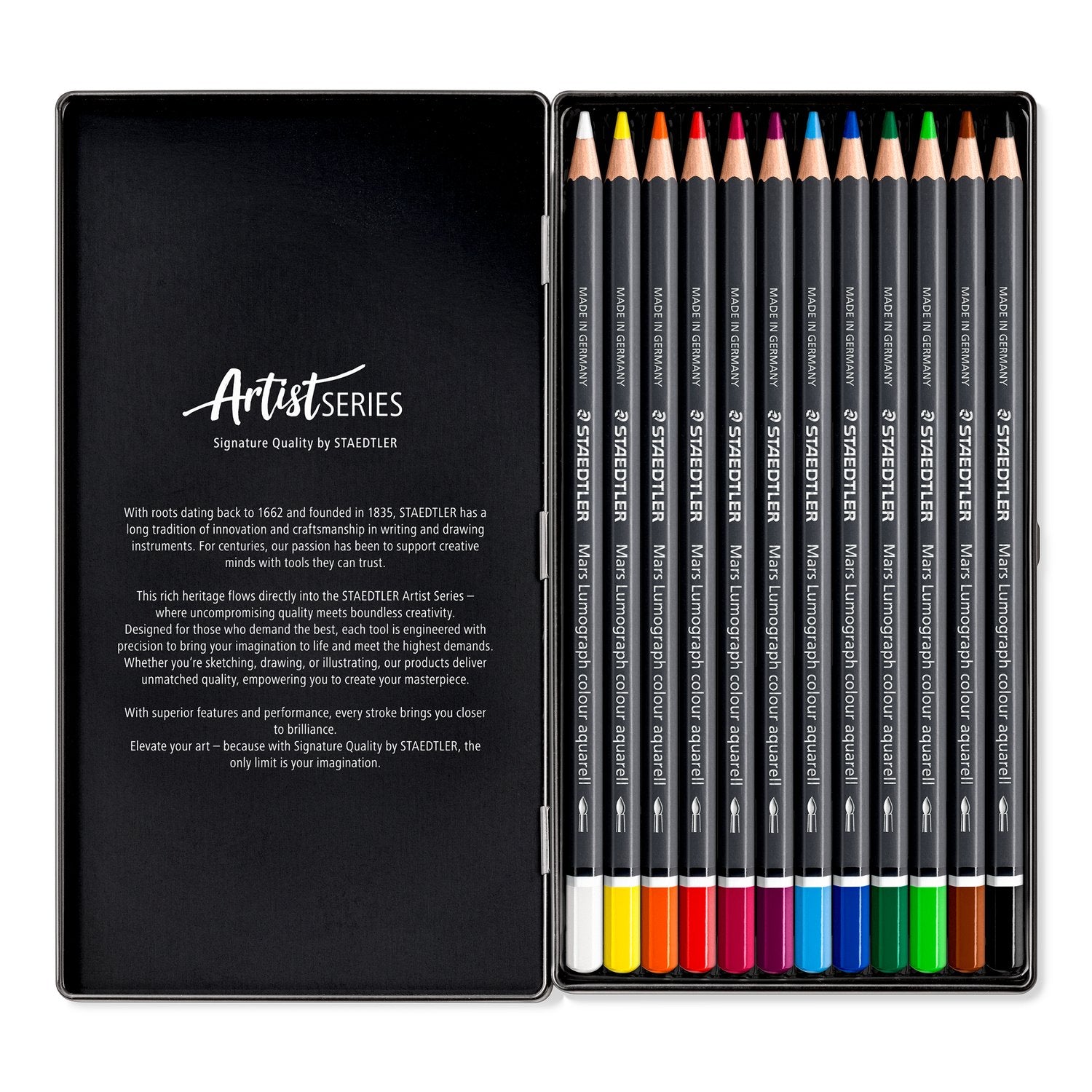 Staedtler Mars Lumograph colour Aquarell sæt 12 stk.