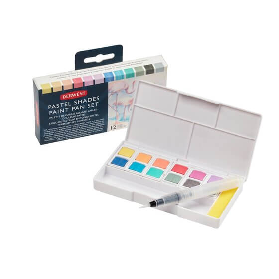 Derwent Pastel Shades Paint pan Set 12 pans Derwent Pan sæt (Flere varianter)