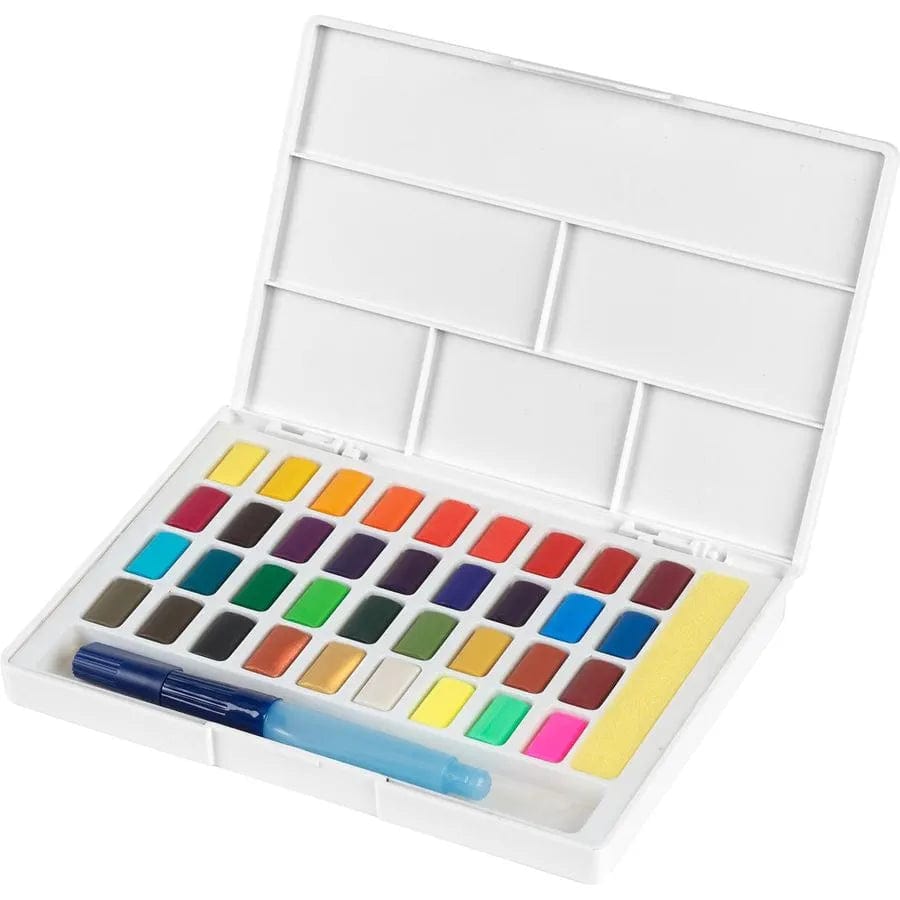 Faber-Castell Akvarelmaling Faber-castell Goldfaber sæt 36 stk. Watercolors incl. water brush