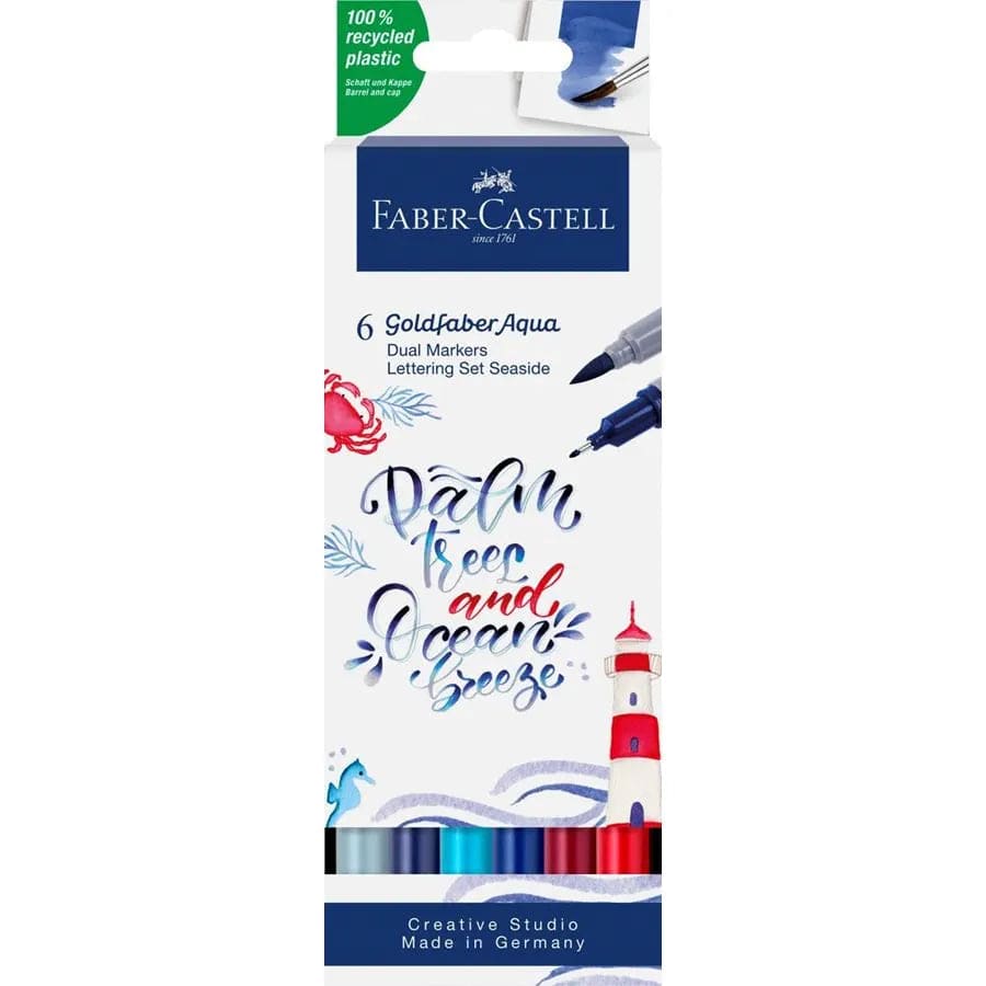 Faber-Castell Faber-Castell Goldfaber Aqua Dual marker Seaside 6 ass