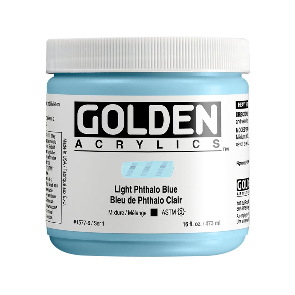 Golden Heavy Body 473ml Light Phthalo Blue