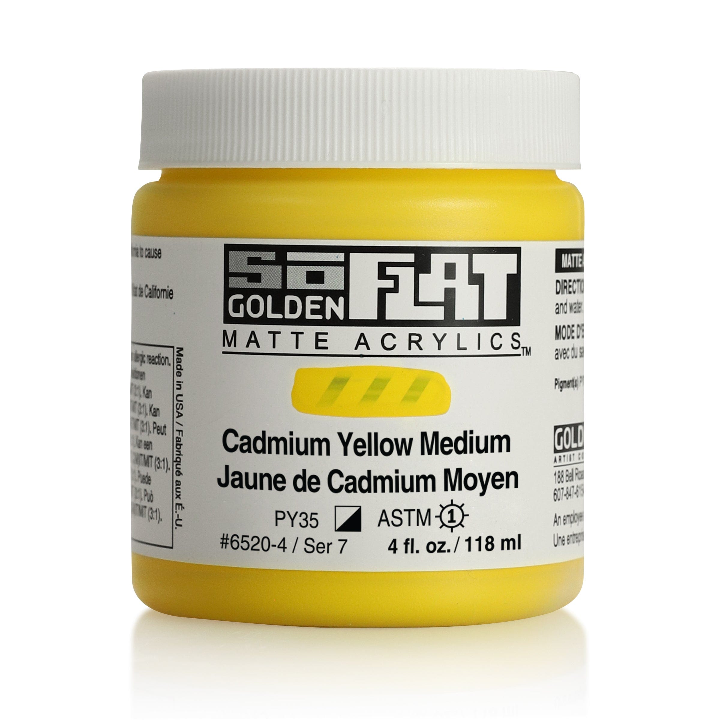 Golden SoFlat 118 ml Cadmium Yellow Medium