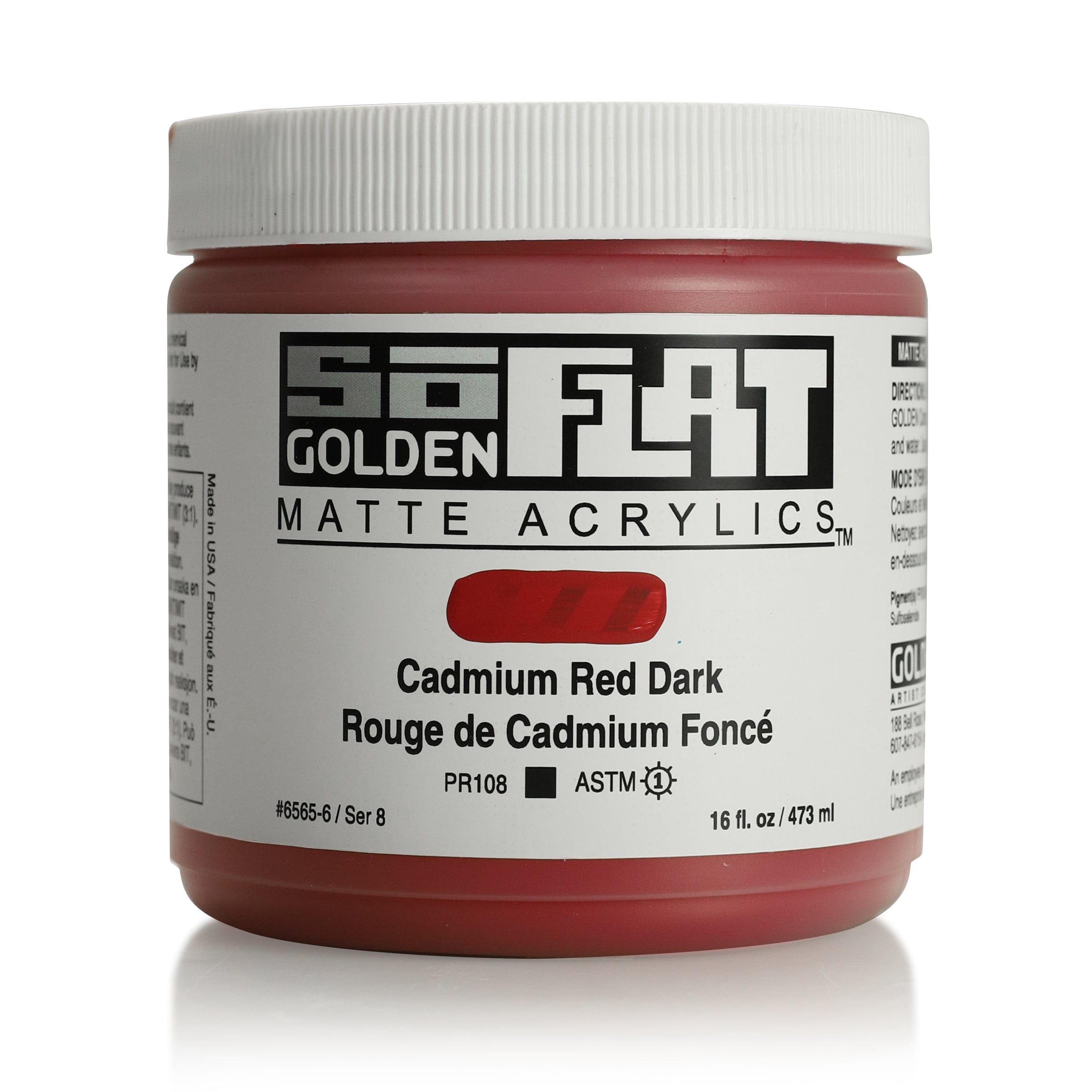 Golden SoFlat 473 ml Cadmium Red Dark