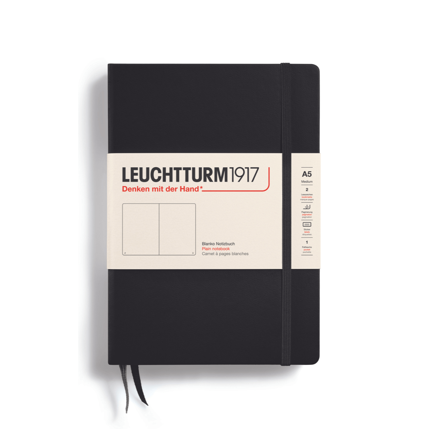 Leuchtturm 1917 Notesbog Leuchtturm1917 Notesbog Hardcover A5 249s Blank Black