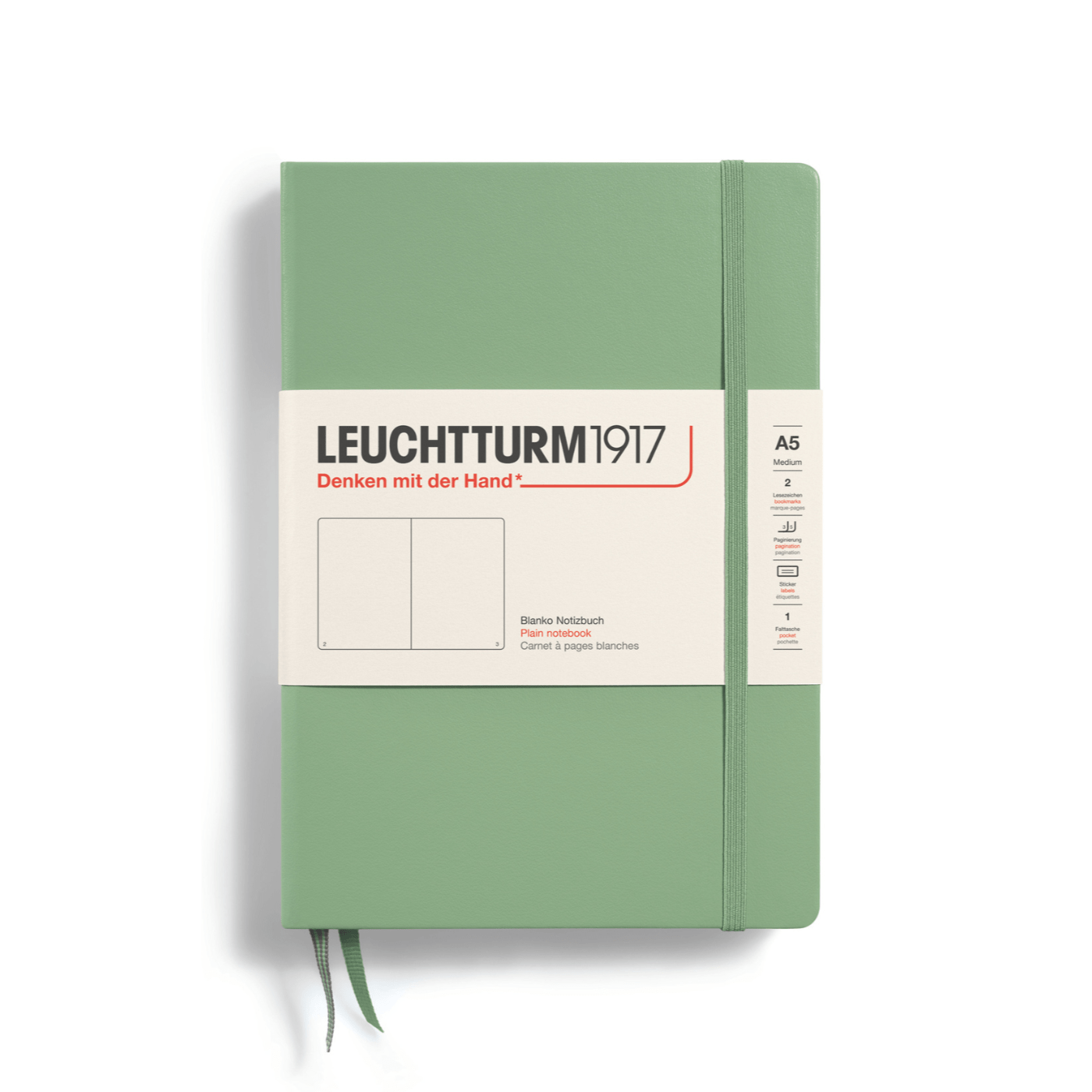 Leuchtturm 1917 Notesbog Leuchtturm1917 Notesbog Hardcover A5 249s Blank Sage