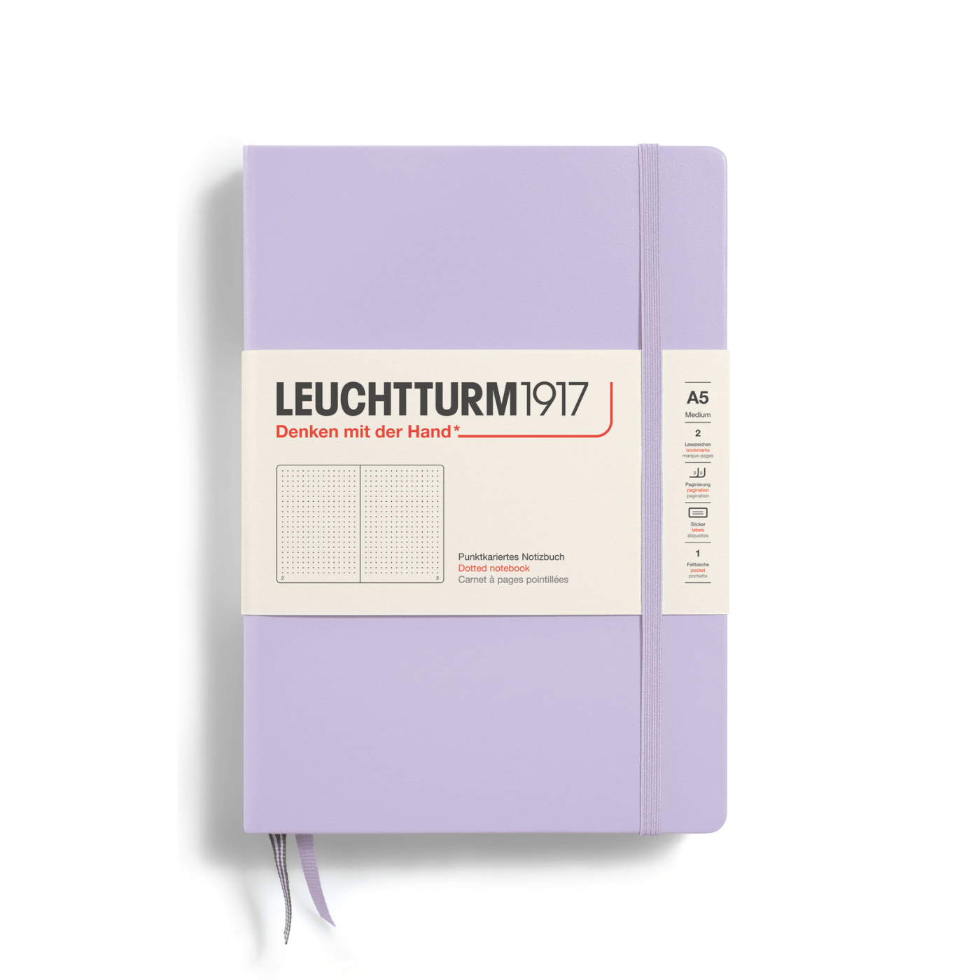 Leuchtturm 1917 Notesbog Leuchtturm1917 Notesbog Hardcover A5 249s Prikket Lilac