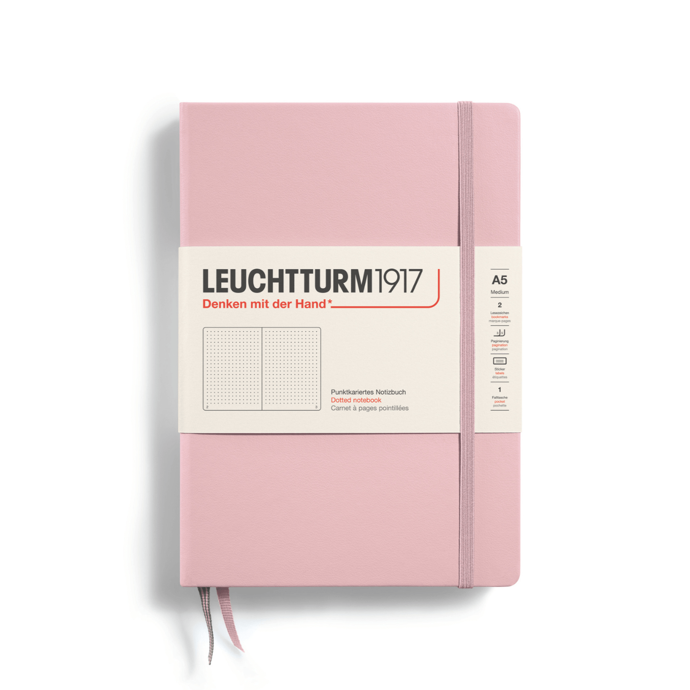 Leuchtturm 1917 Notesbog Leuchtturm1917 Notesbog Hardcover A5 249s Prikket Powder