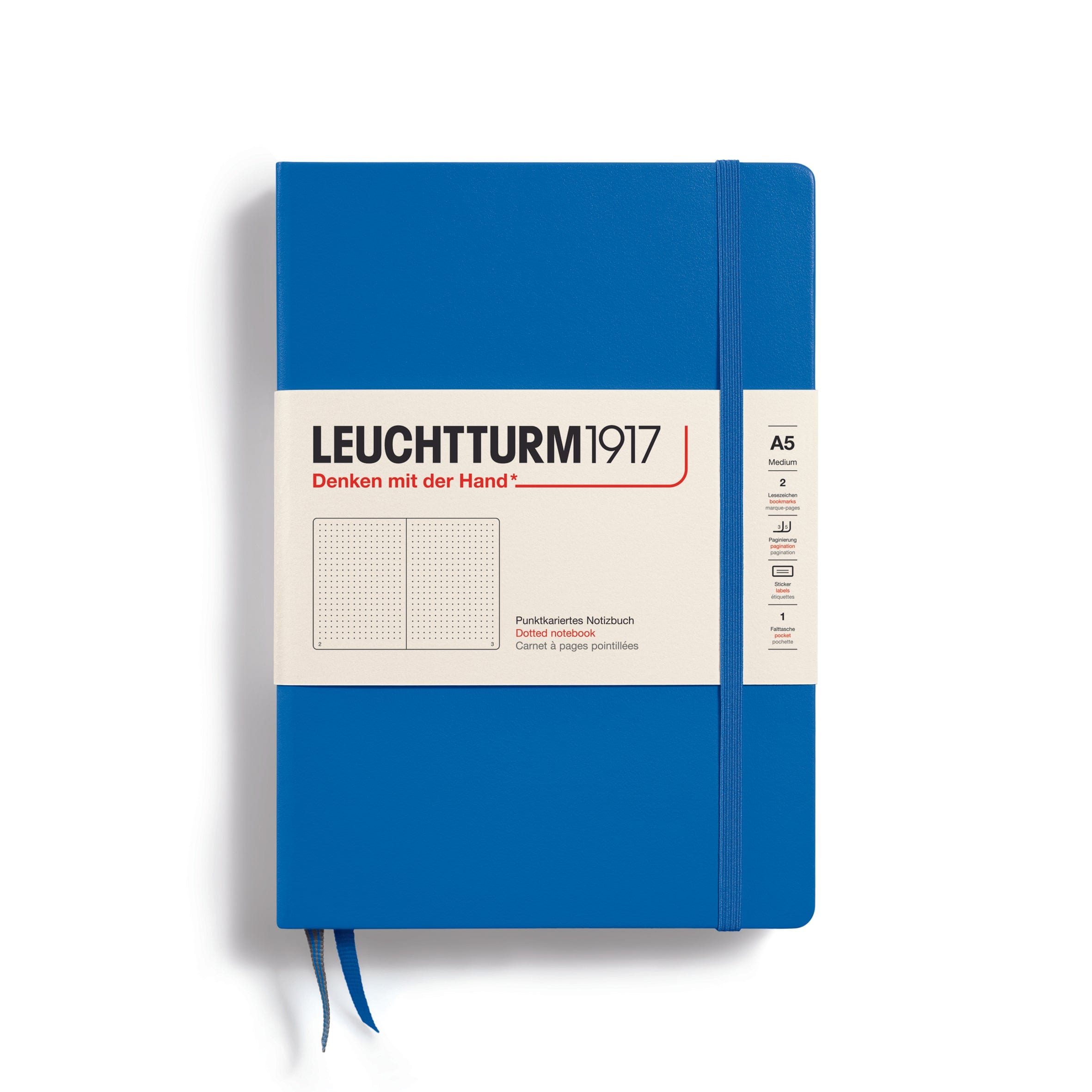 Leuchtturm 1917 Notesbog Leuchtturm1917 Notesbog Hardcover A5 249s Prikket Sky