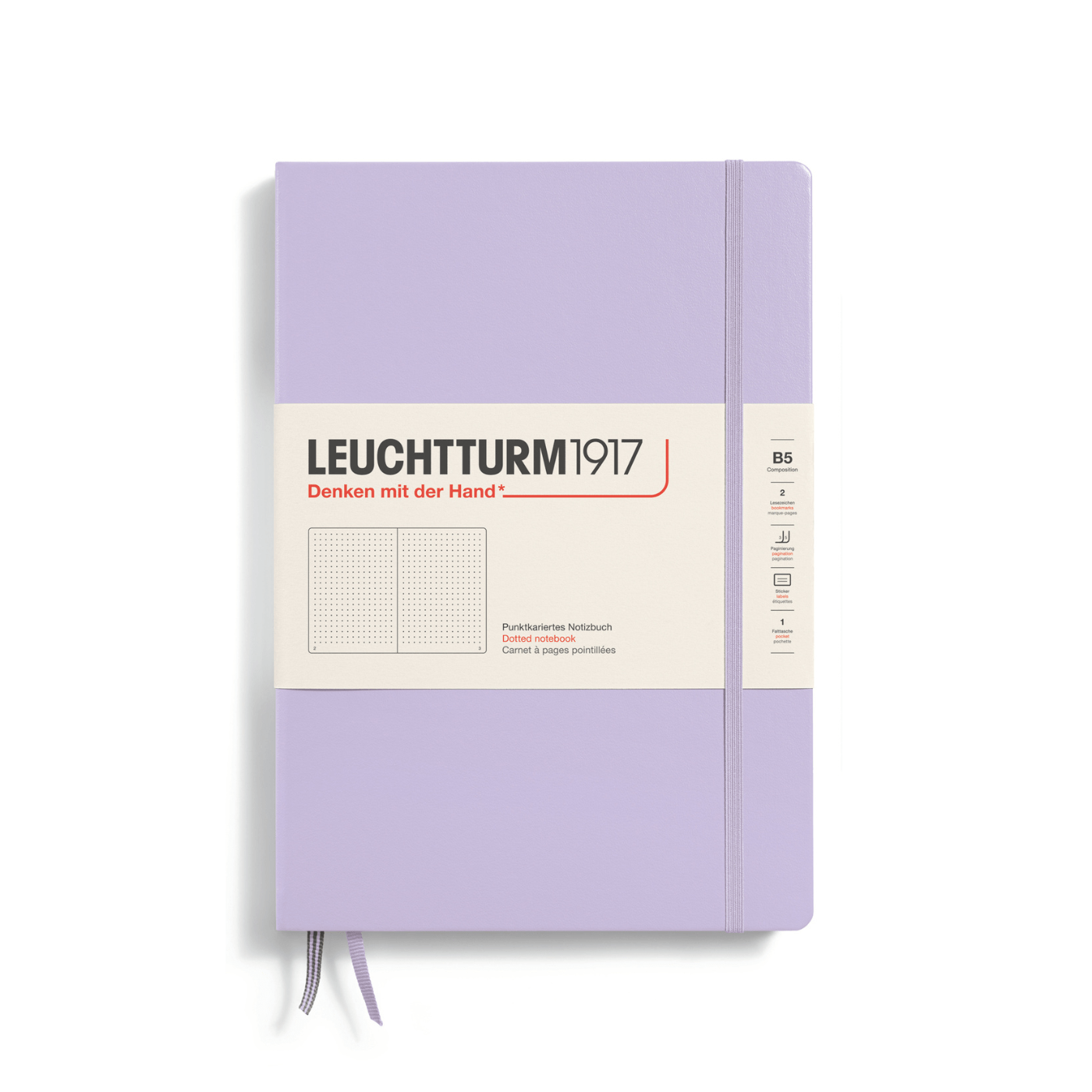 Leuchtturm 1917 Notesbog Leuchtturm1917 Notesbog Hardcover B5 219s Prikket Lilac