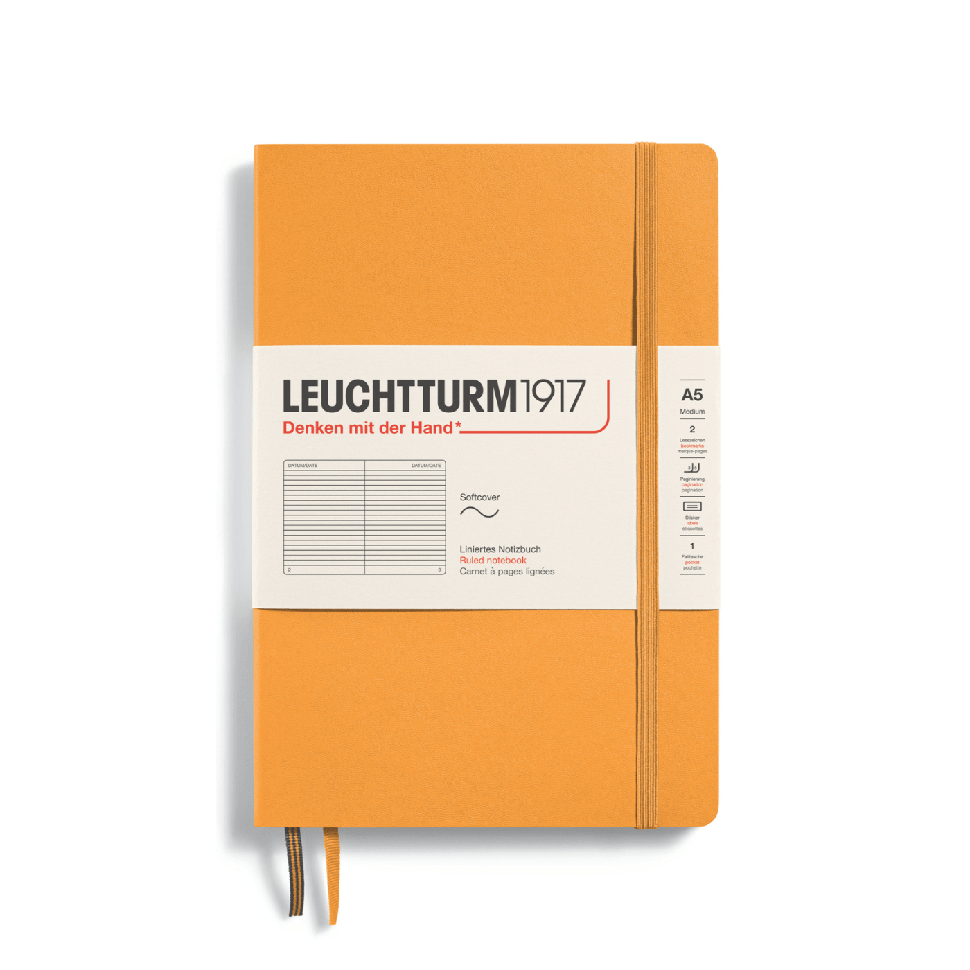 Leuchtturm 1917 Notesbog Leuchtturm1917 Notesbog Softcover A5 121s Linjeret Rising Sun